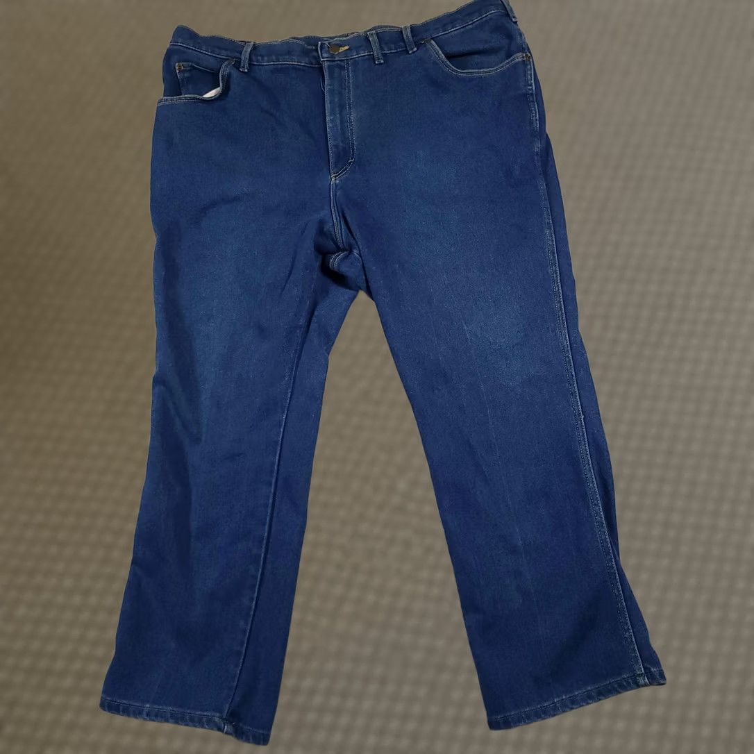 Lee VINTAGE Lee Jeans Mens 48x30 Denim Relaxed Fit Straight Leg USA 80s 90s Y2k 44x29 Blue Pants Mens Jeans Lee 48030 5-pocket Zip Fly Cotton Polyester Size US 32 / EU 48 - 1 Thumbnail