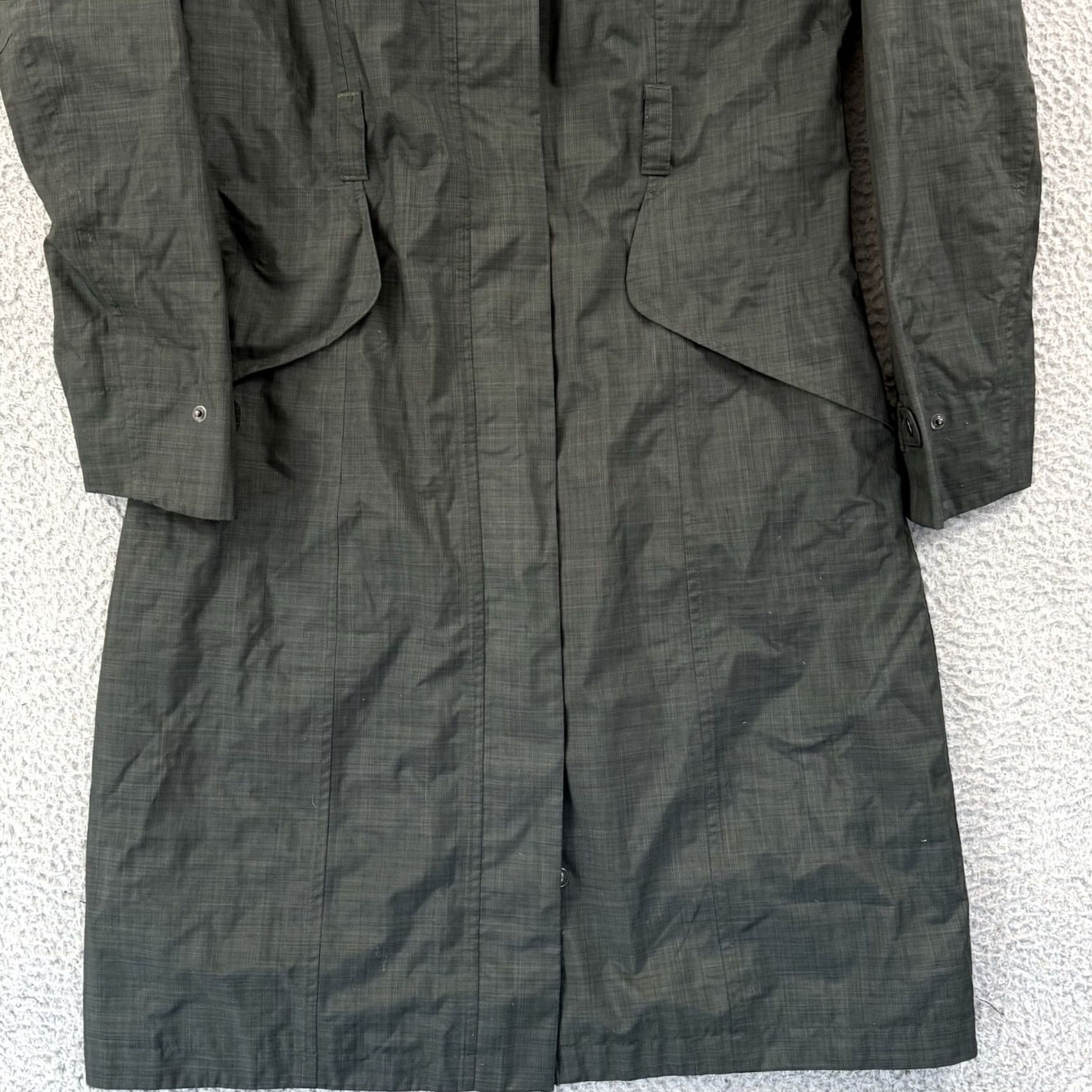 Vintage Nau Jacket Womens Medium Green Hooded Outdoor Raincoat Lined Full Zip Long Size M / US 6-8 / IT 42-44 - 2 Thumbnail