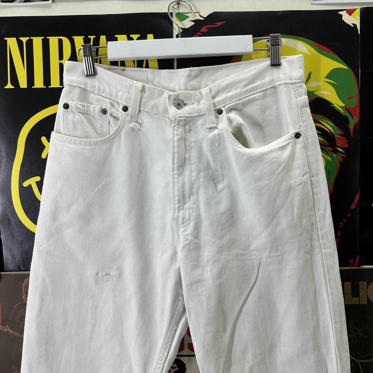 Levi's Vintage Levi’s 525 90s USA White Distressed Denim Size US 30 / EU 46 - 2 Thumbnail