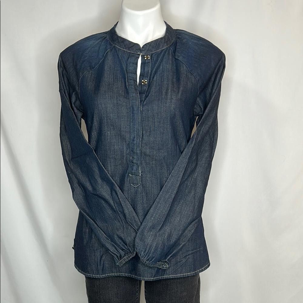 Designer AG Adriano Goldschmied Denim Long Sleeve Top, Small Size S / US 4 / IT 40 - 1 Thumbnail