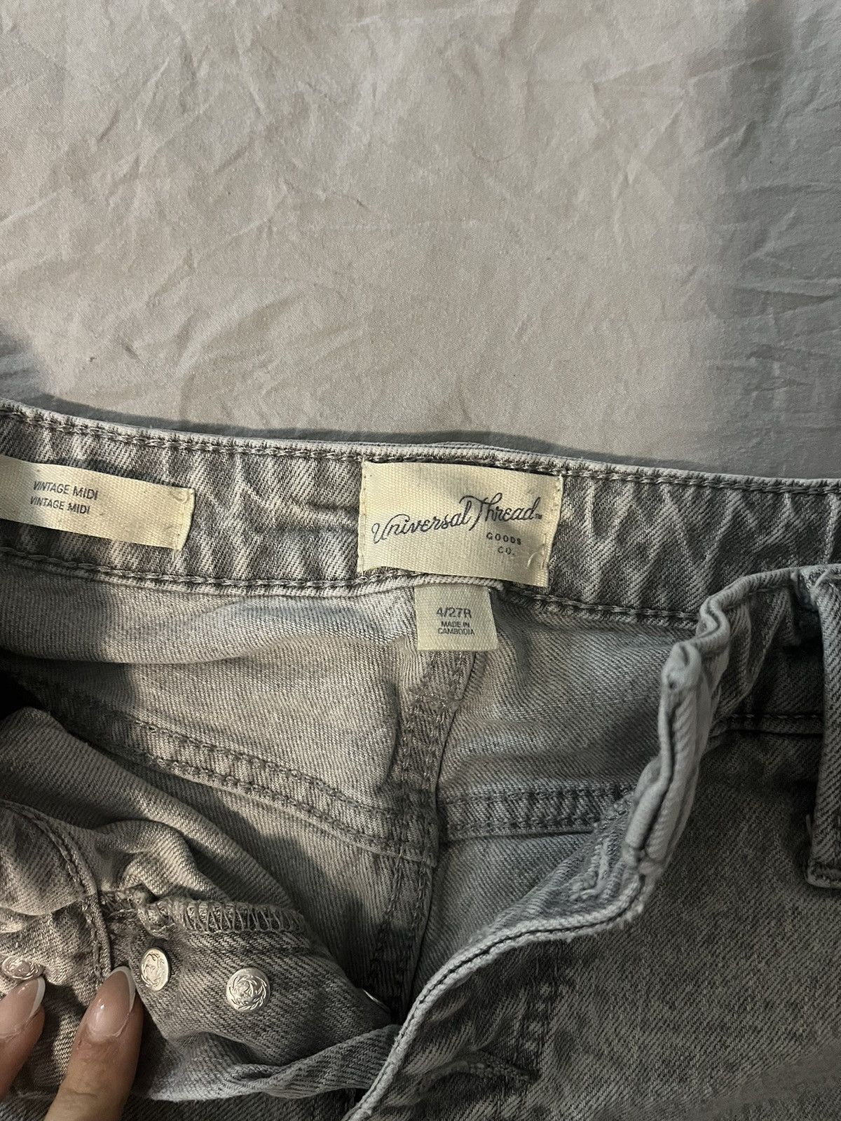 Target Basics × Vintage gray jean shorts Size 27" / US 4 / IT 40 - 2 Thumbnail