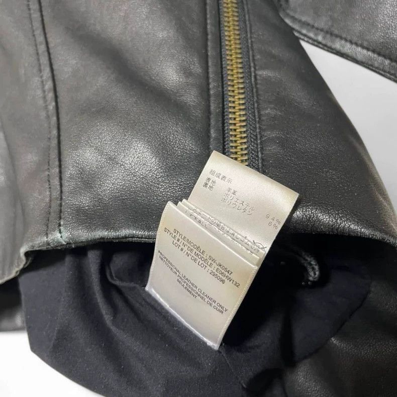 Helmut Lang HELMUT LANG Dark deconstructed leather jacket Size S / US 4 / IT 40 - 6 Thumbnail