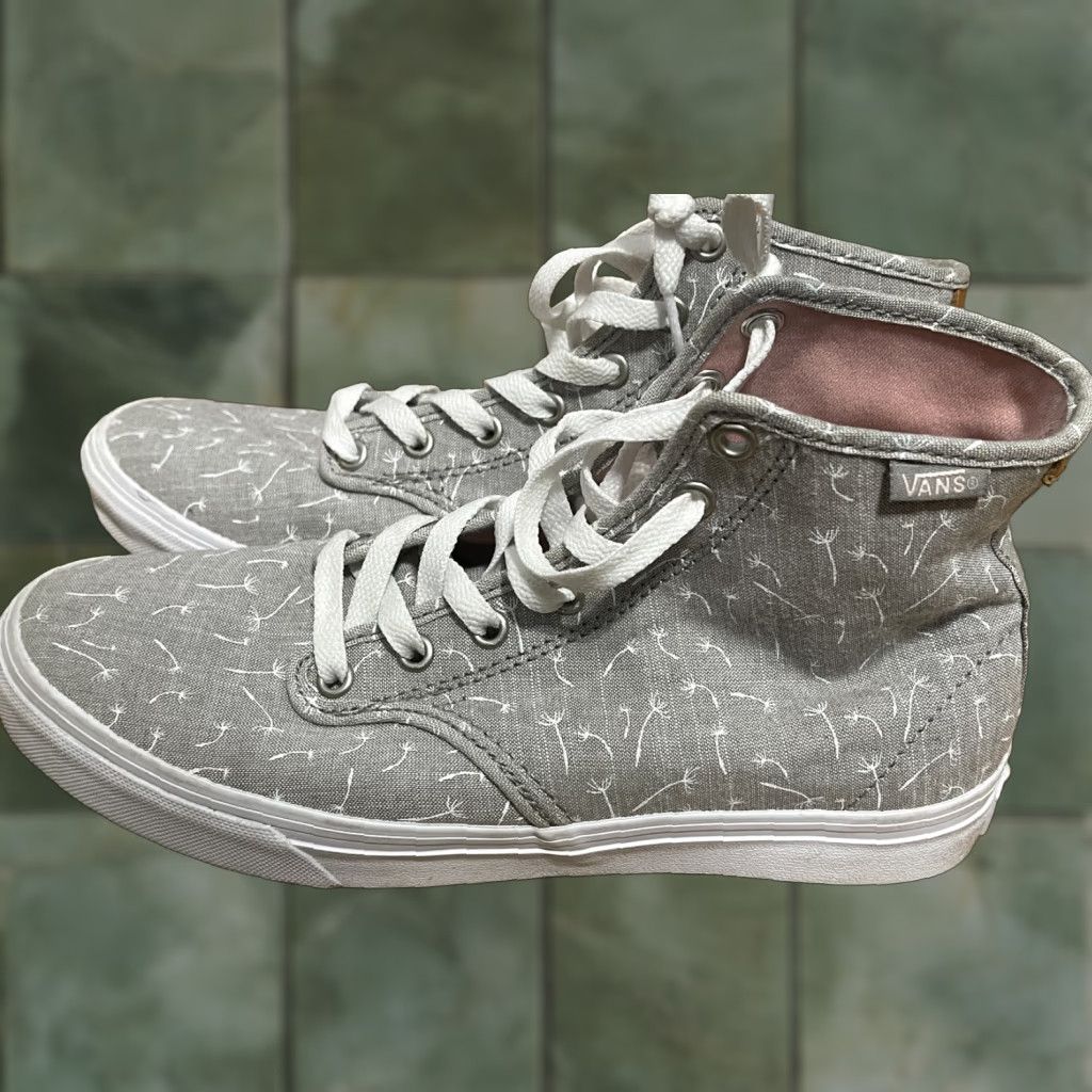 Vans VANS Sneaker Women's High Top Dandelion Print White Grey Size 8 Casual Shoes Size M / US 6-8 / IT 42-44 - 1 Thumbnail