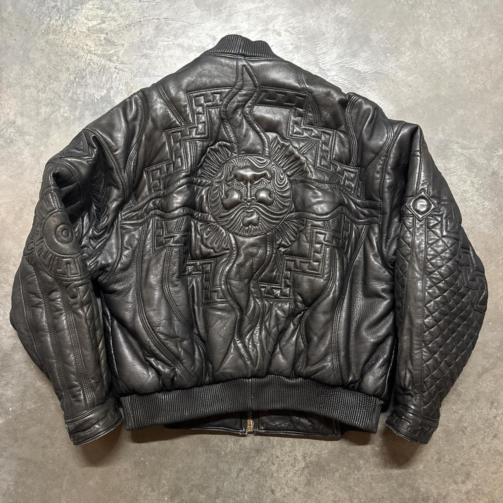 Pelle Pelle Vintage 90s Pelle Pelle Marc Buchanan Sun Leather Jacket Size US M / EU 48-50 / 2 - 6 Thumbnail