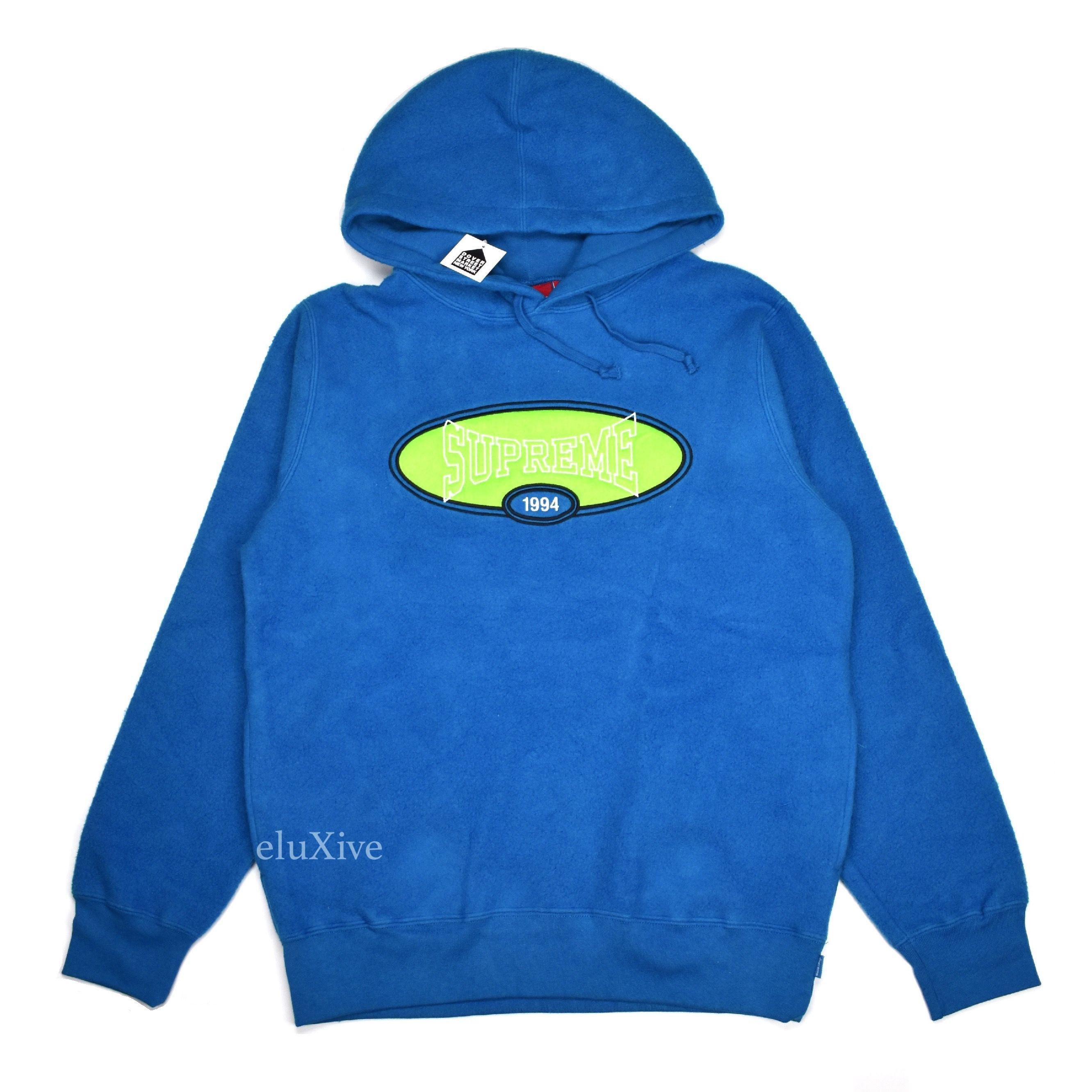 Supreme Supreme Aqua Reverse Fleece Logo Hoodie DS Size US M / EU 48-50 / 2 - 1 Preview
