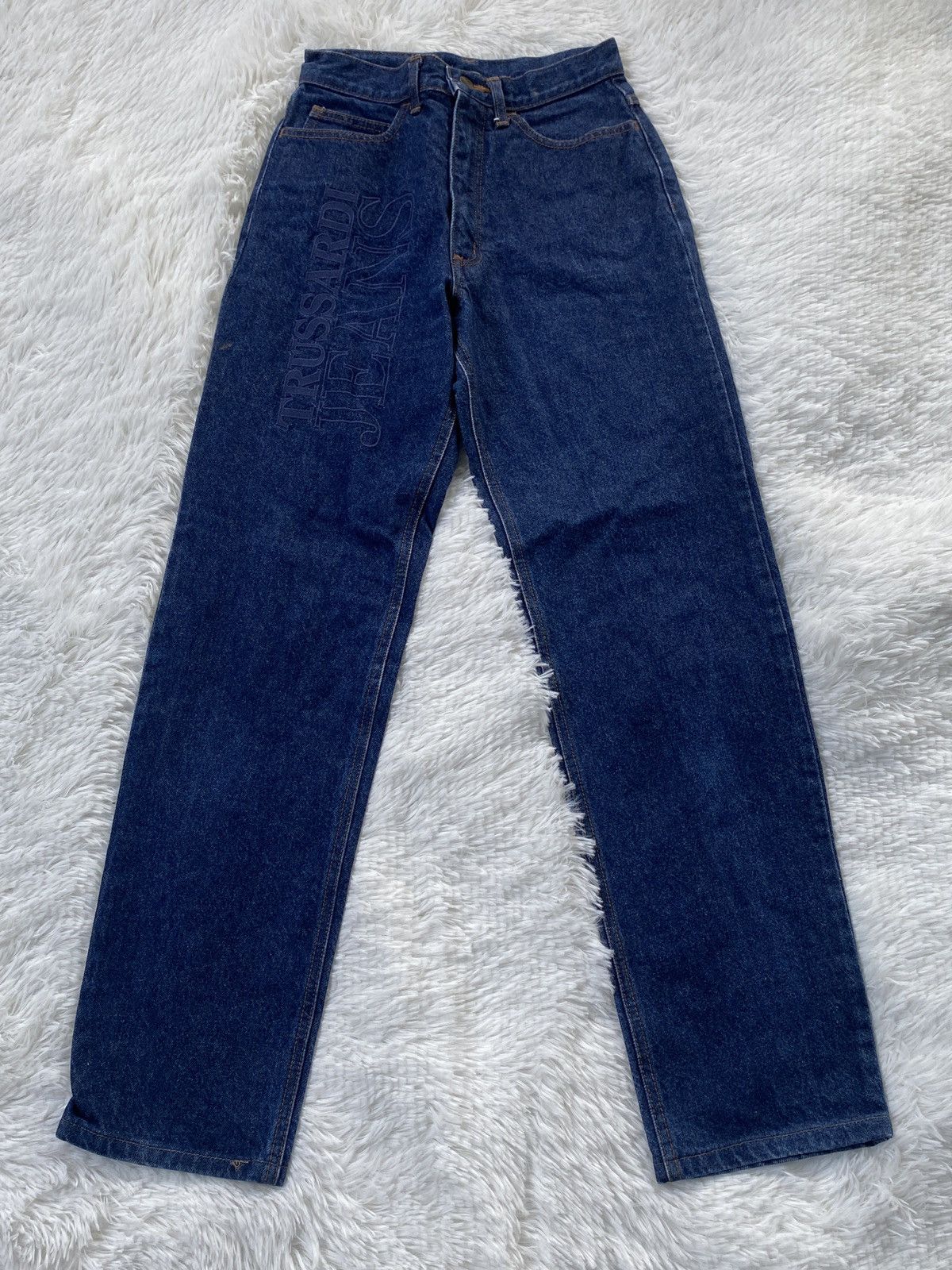 Trussardi 🔥VINTAGE Trussardi Jeans Indigo Blue Denim Jeans Size 26" / US 2 / IT 38 - 1 Thumbnail