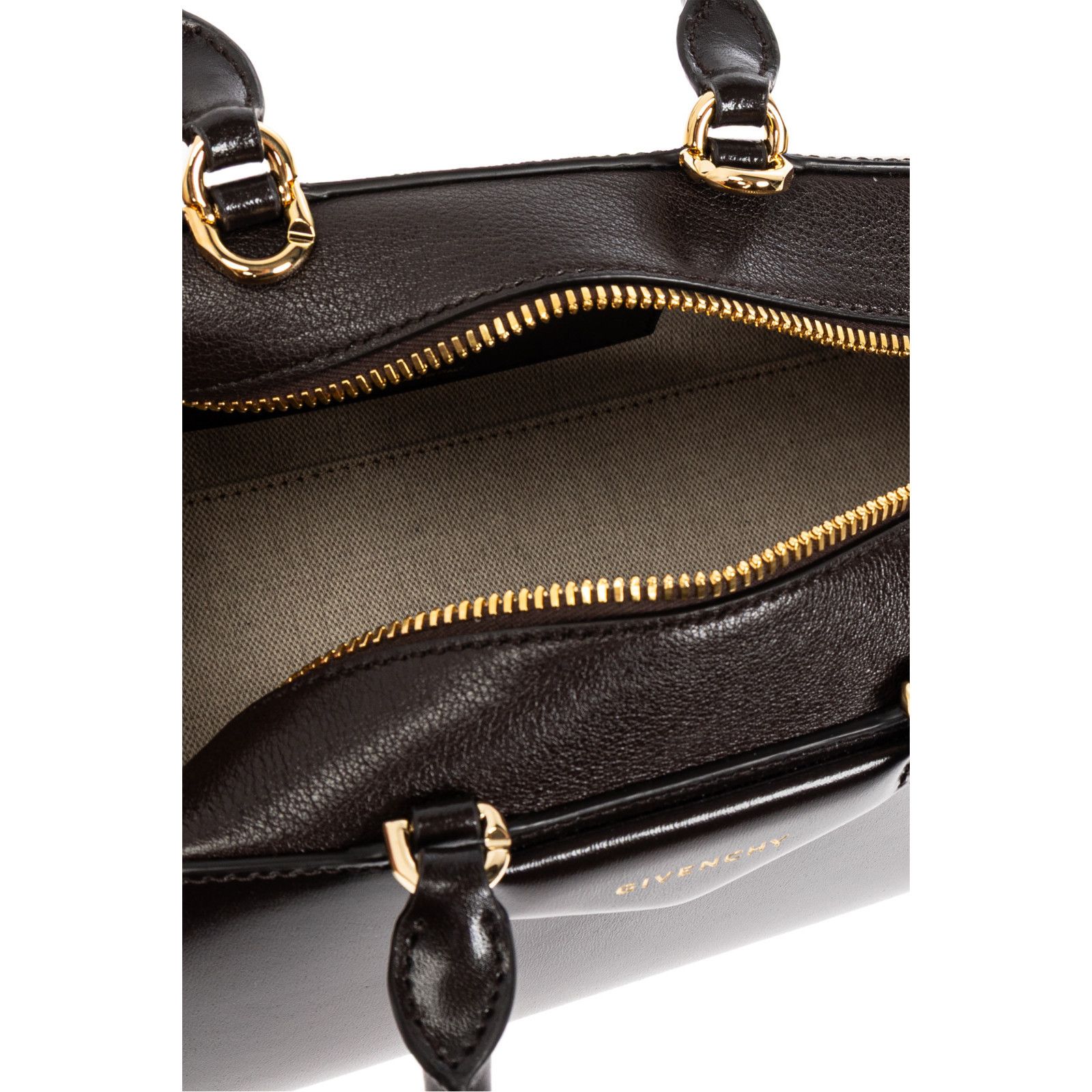 Givenchy GIVENCHY Small Antigona Brown Shiny Leather Top Handle Bag N Size ONE SIZE - 4 Thumbnail