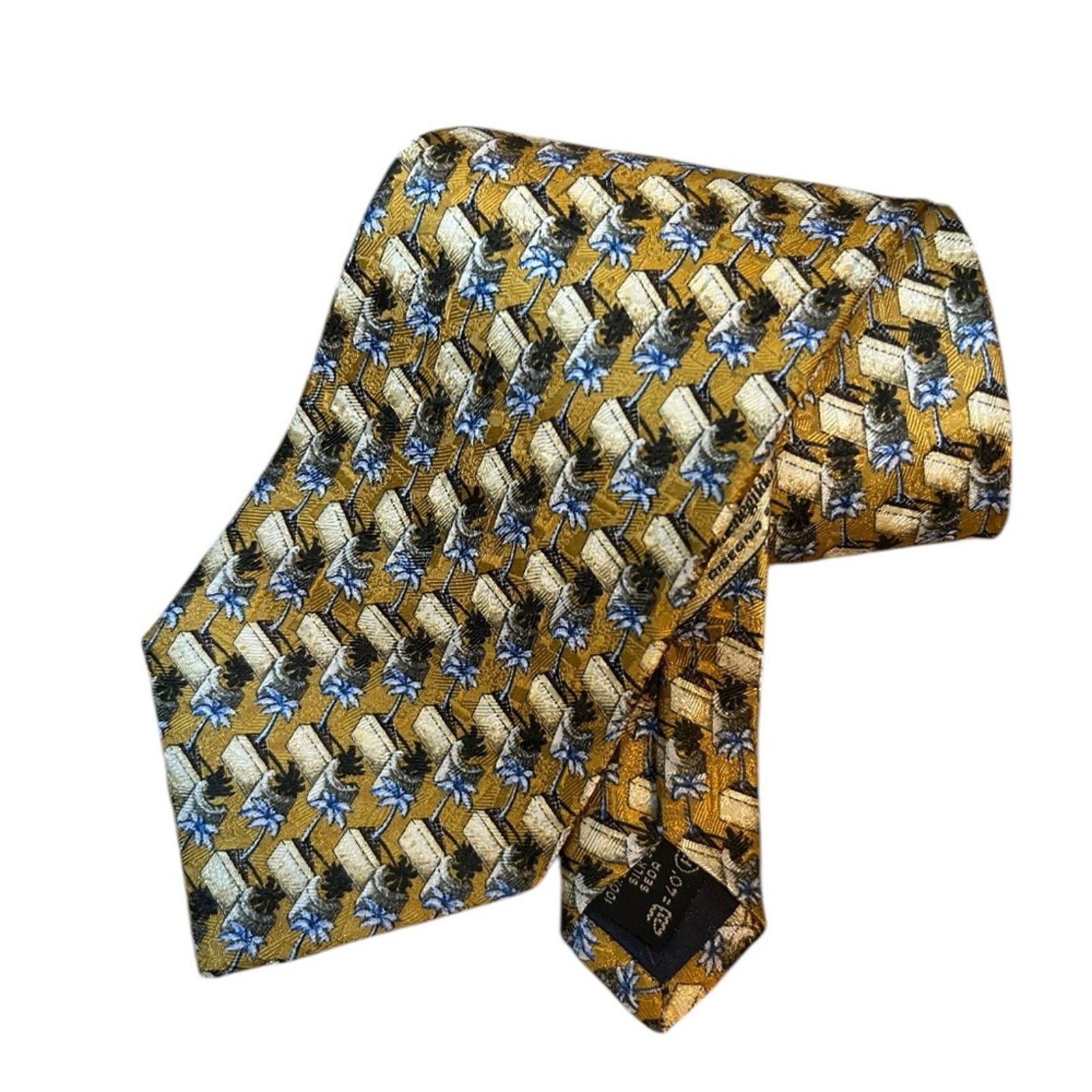 Ermenegildo Zegna Ermenegildo Zegna Silk Palm Tree Tie Size ONE SIZE - 1 Thumbnail