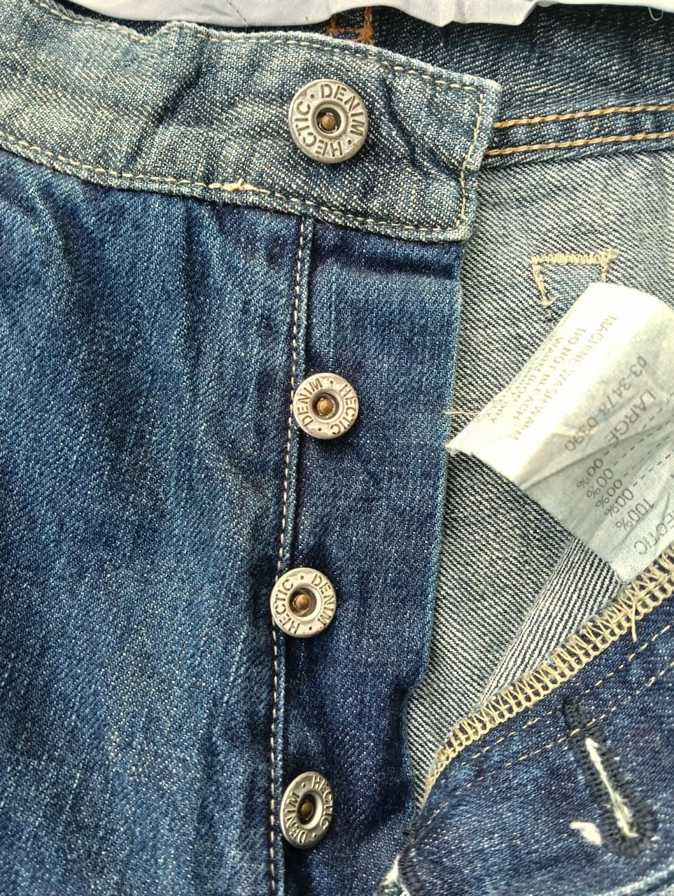 realmad HECTIC Baggy Real MadHectic Button Fly Jeans – Rare Japanese Denim Size US 35 - 5 Thumbnail