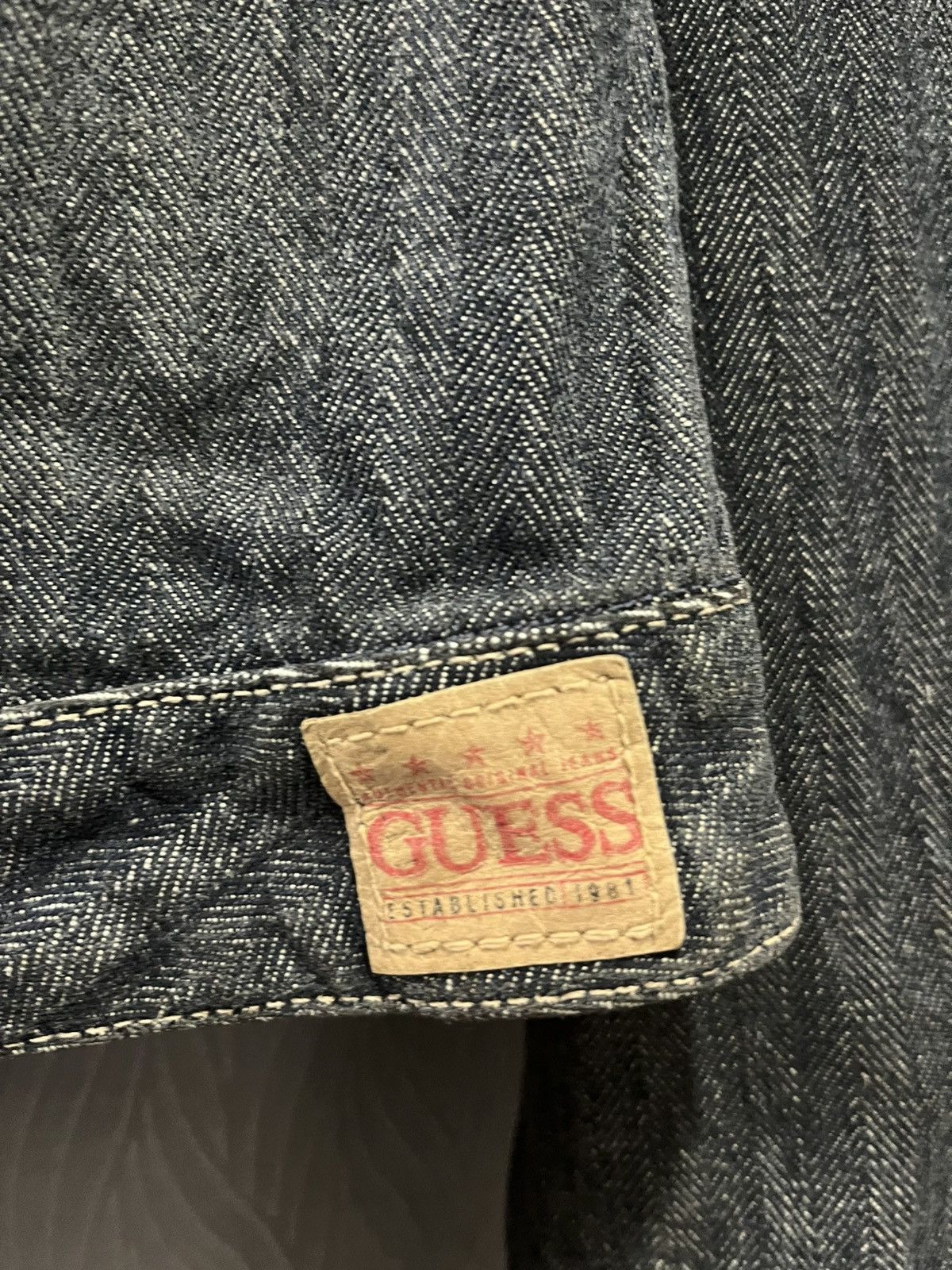 Guess Guess Herringbones Twill Denim Jacket Size L / US 10 / IT 46 - 6 Thumbnail