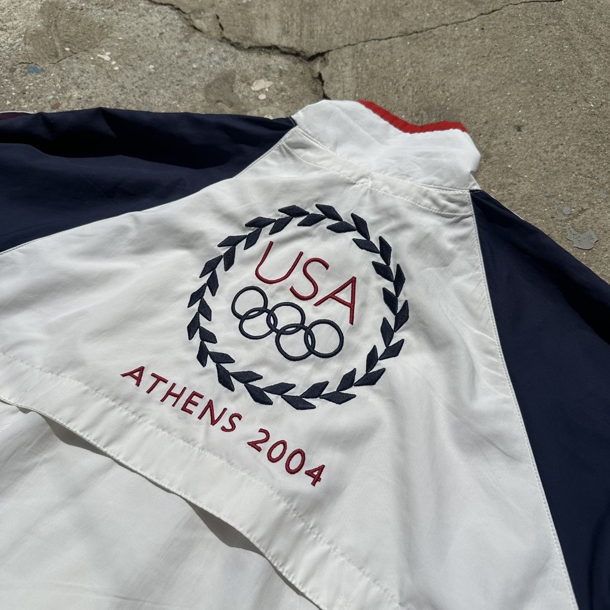 Adidas 🏆RARE ADIDAS VNTG USA OLYMPIC GAMES ATHENS 2004 TRACK JACKET Size US L / EU 52-54 / 3 - 6 Thumbnail