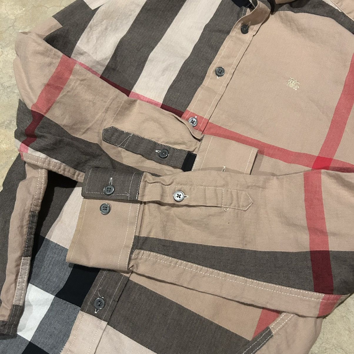 Burberry × Designer Burberry Nova Check Print Cotton Button Up Shirt Rare Size US S / EU 44-46 / 1 - 4 Thumbnail