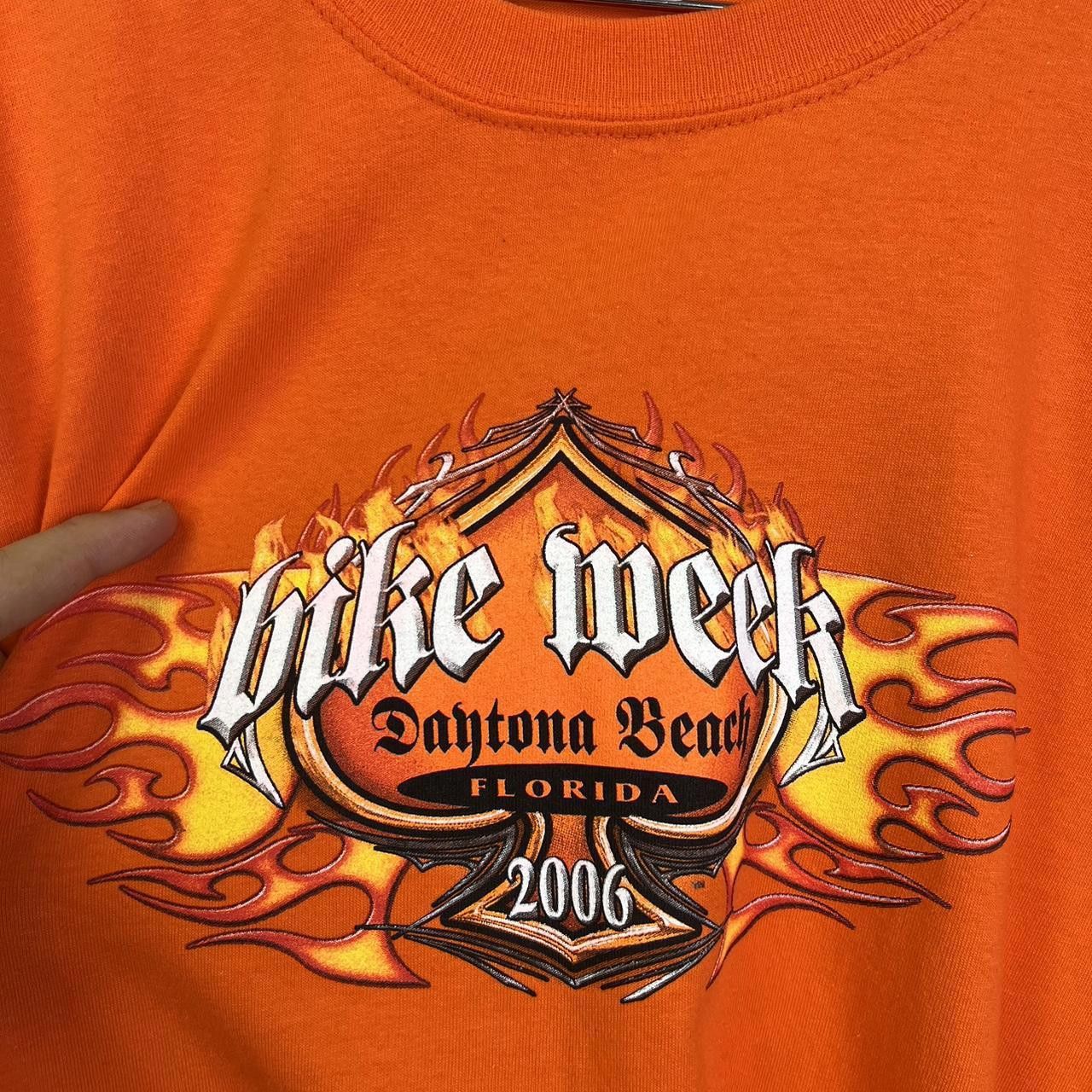 Designer Daytona Beach Bike Week 2006 T-Shirt - Fiery Skull Design Size US XXL / EU 58 / 5 - 3 Thumbnail
