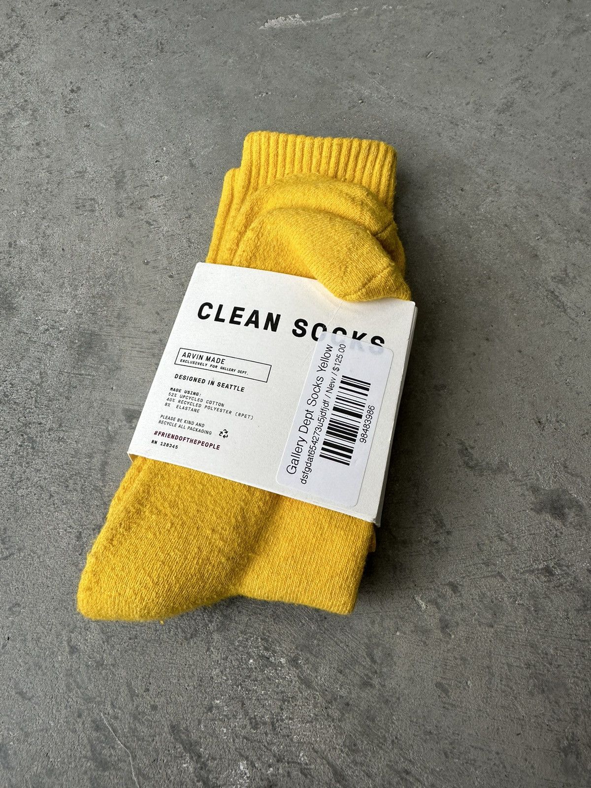 Gallery Dept. Gallery Dept Socks Yellow New Size ONE SIZE - 3 Thumbnail