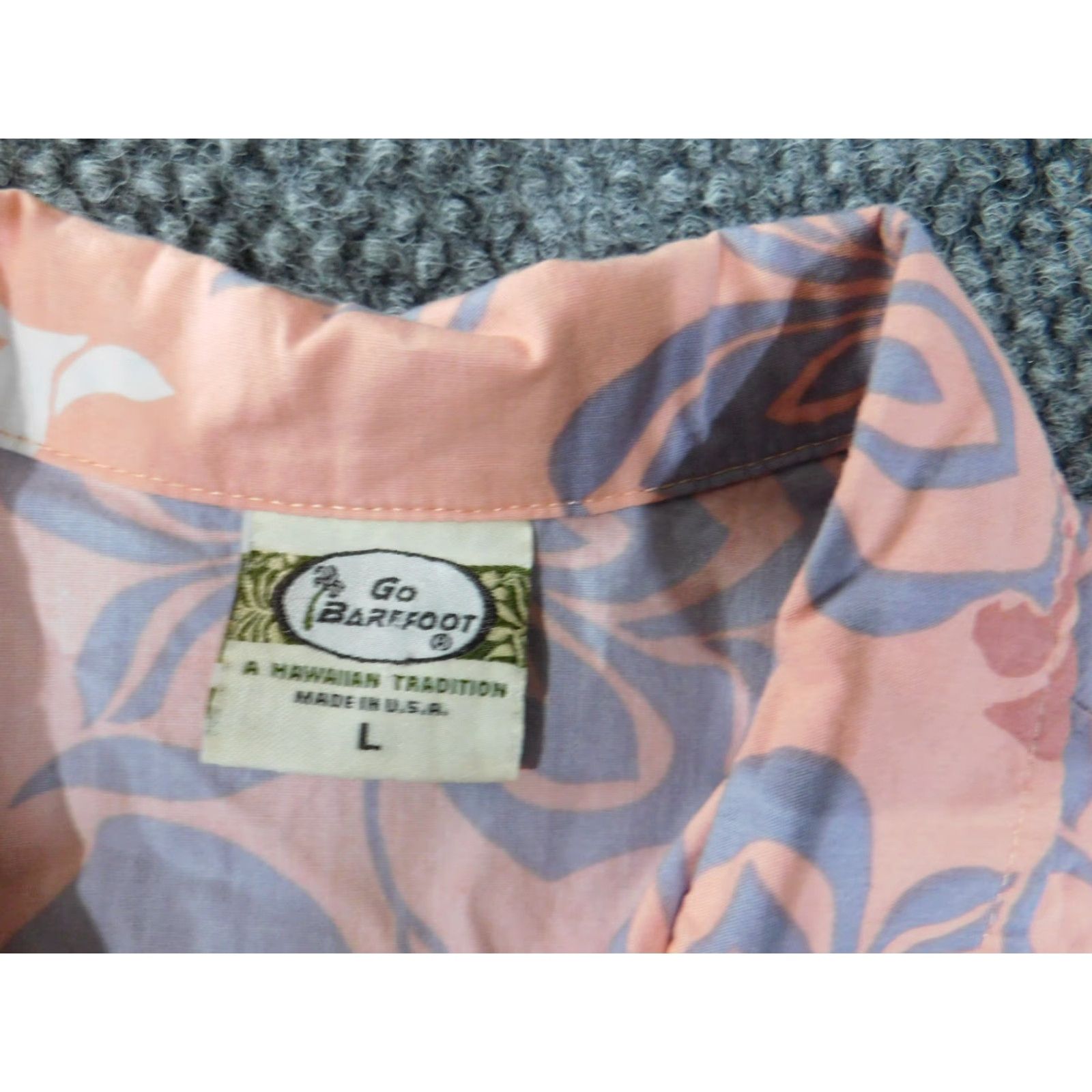 Vivobarefoot Go Barefoot Hawaiian Shirt Large Pink Mens Floral Island Button Up Size US L / EU 52-54 / 3 - 5 Thumbnail