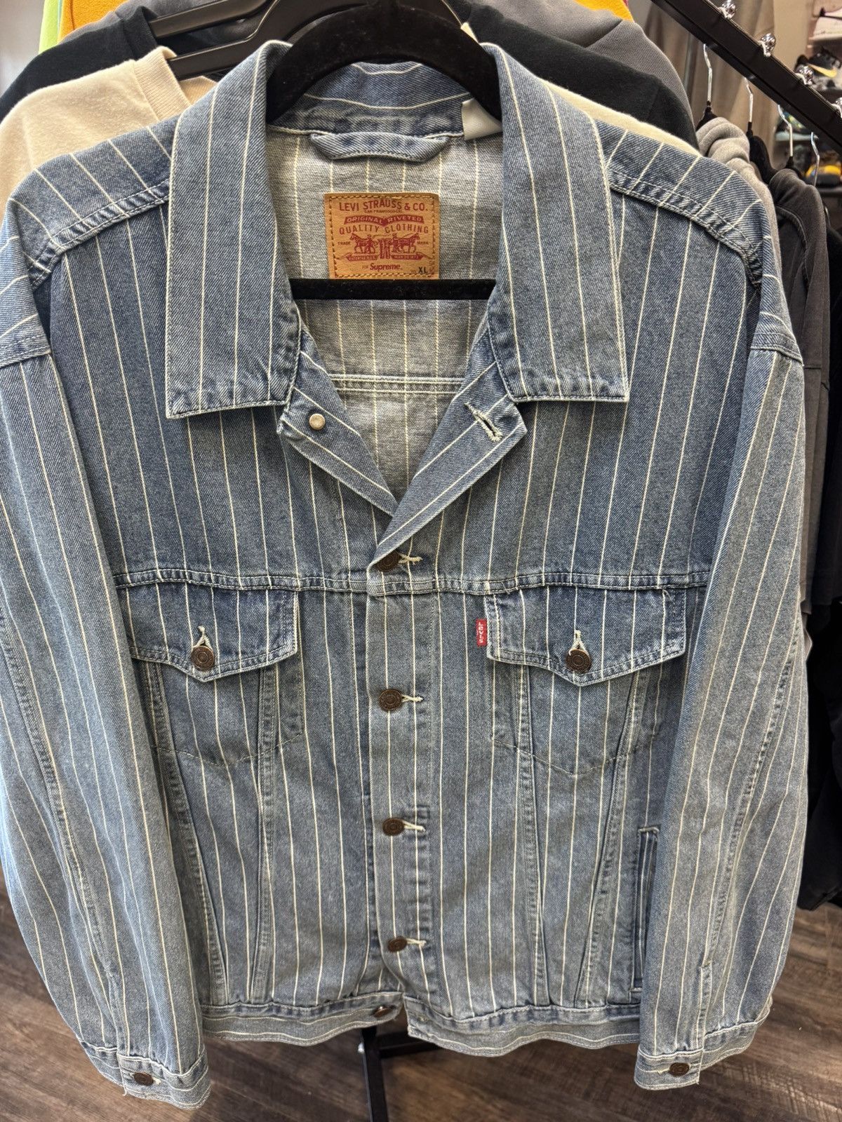 Supreme Levis Pinstripe | Grailed