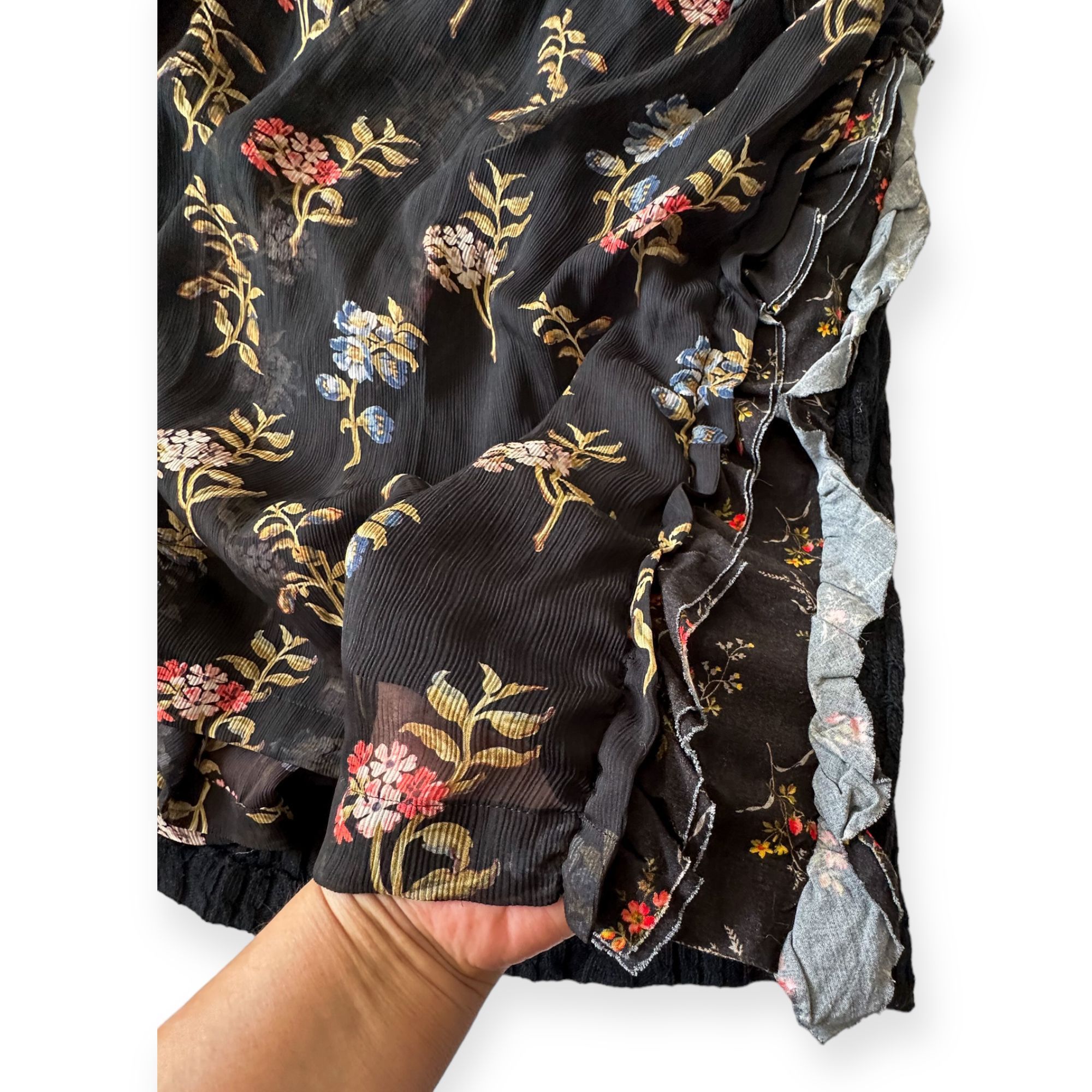 Comme des Garcons COMME DES GARÇONS Tricot Floral Print/Cable knit Midi Skirt Size 25" / US 0 / IT 36 - 11 Thumbnail