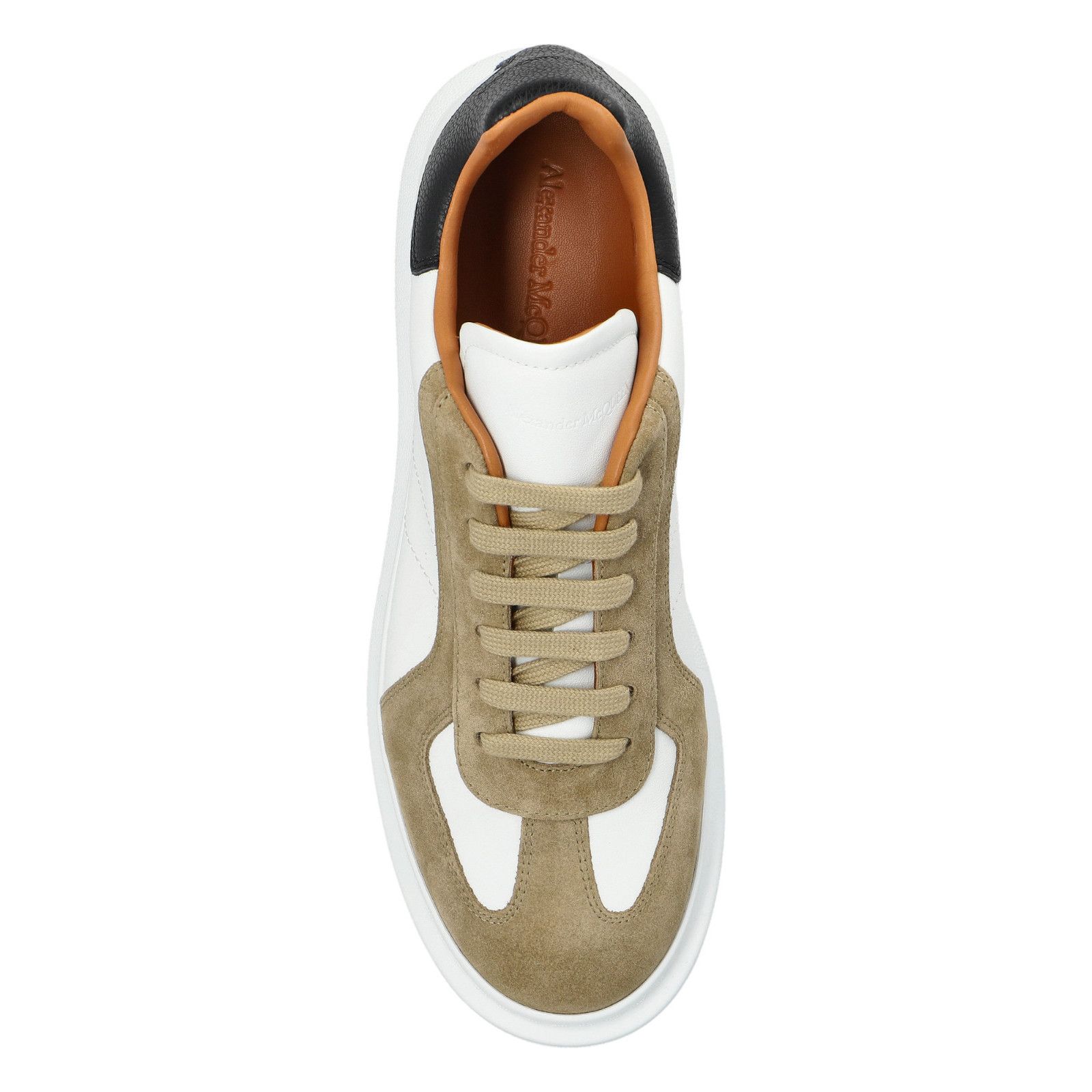 Alexander McQueen ALEXANDER MCQUEEN Oversized Retro $830 Men's White/Beige Lea Size US 11 / EU 44 - 4 Thumbnail