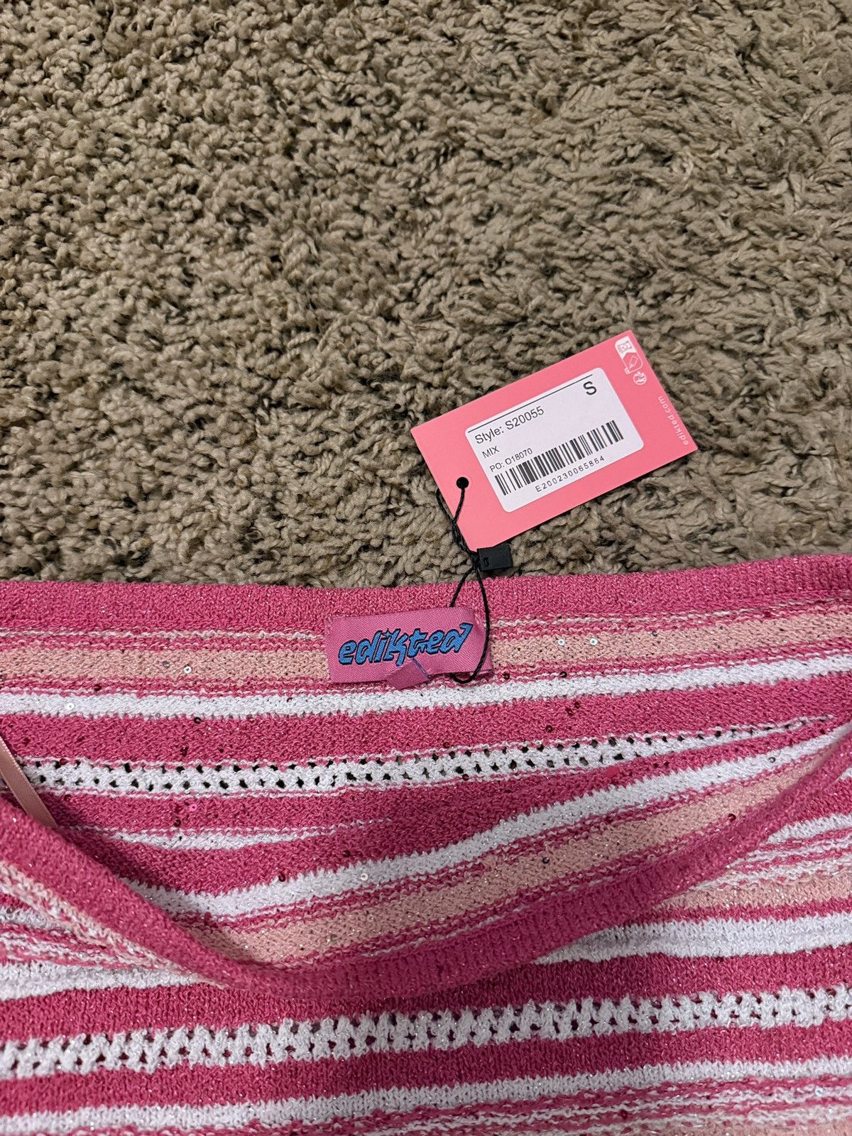 Other Edikted Tube Top Pink and White Size S / US 4 / IT 40 - 2 Thumbnail