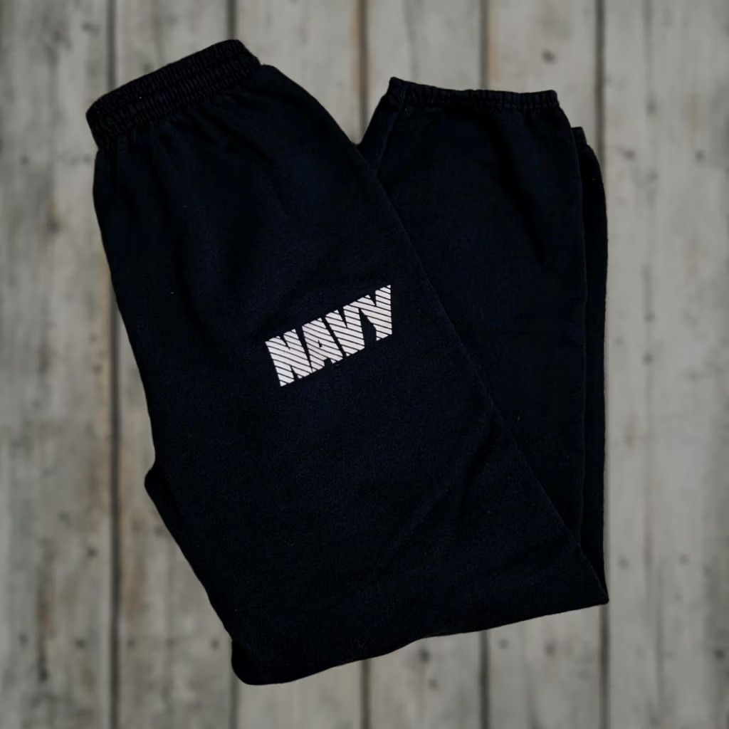 Soffe Soffe Sweatpants Mens S Navy Blue Relaxed Fit Drawstring Tapered Inseam 28 in Cotton Polyester Navy Size US 29 - 1 Thumbnail