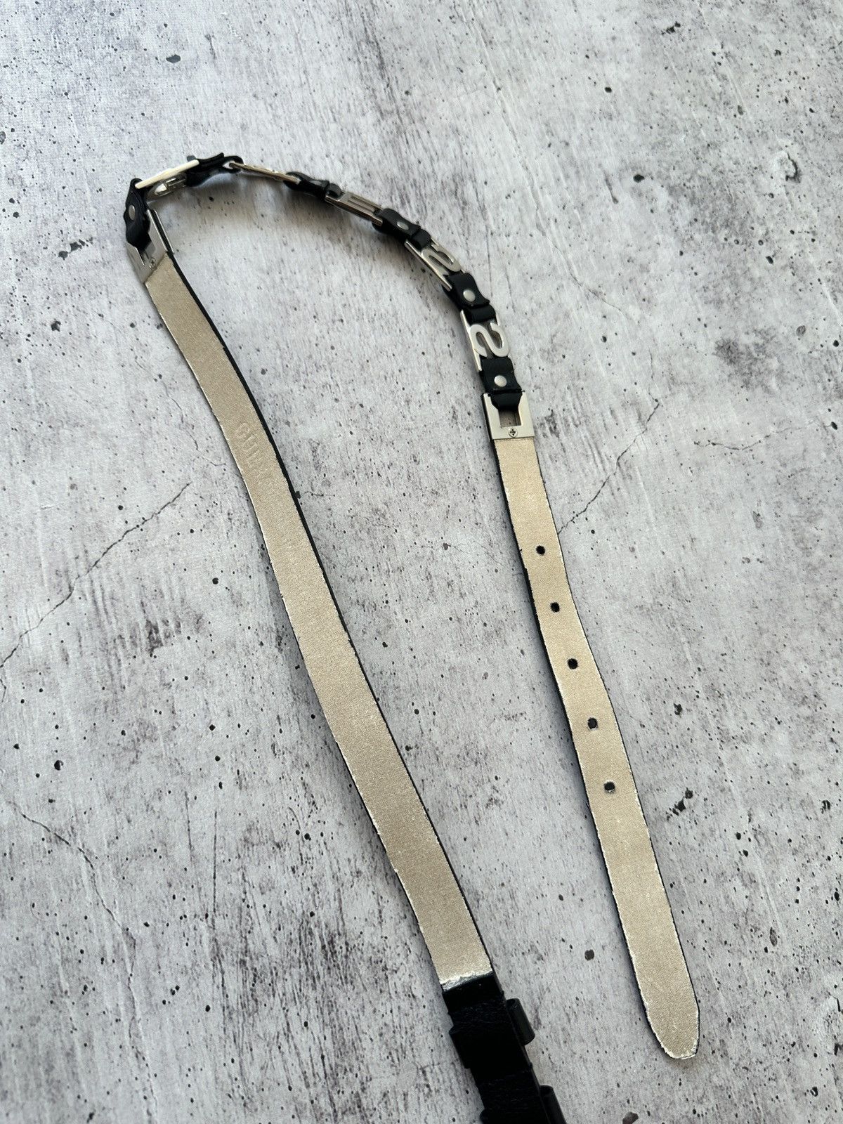 Guess Guess Black Faux Leather Belt Silver “GUESS” Buckle Size ONE SIZE - 8 Thumbnail