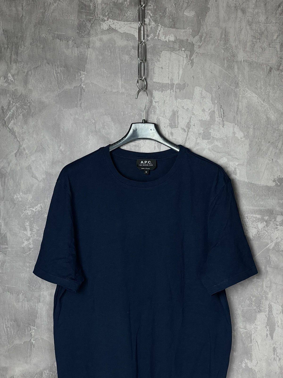 A.P.C. × Designer A.P.C. Basic Navy Cotton t-shirt quality designer Size US M / EU 48-50 / 2 - 2 Thumbnail