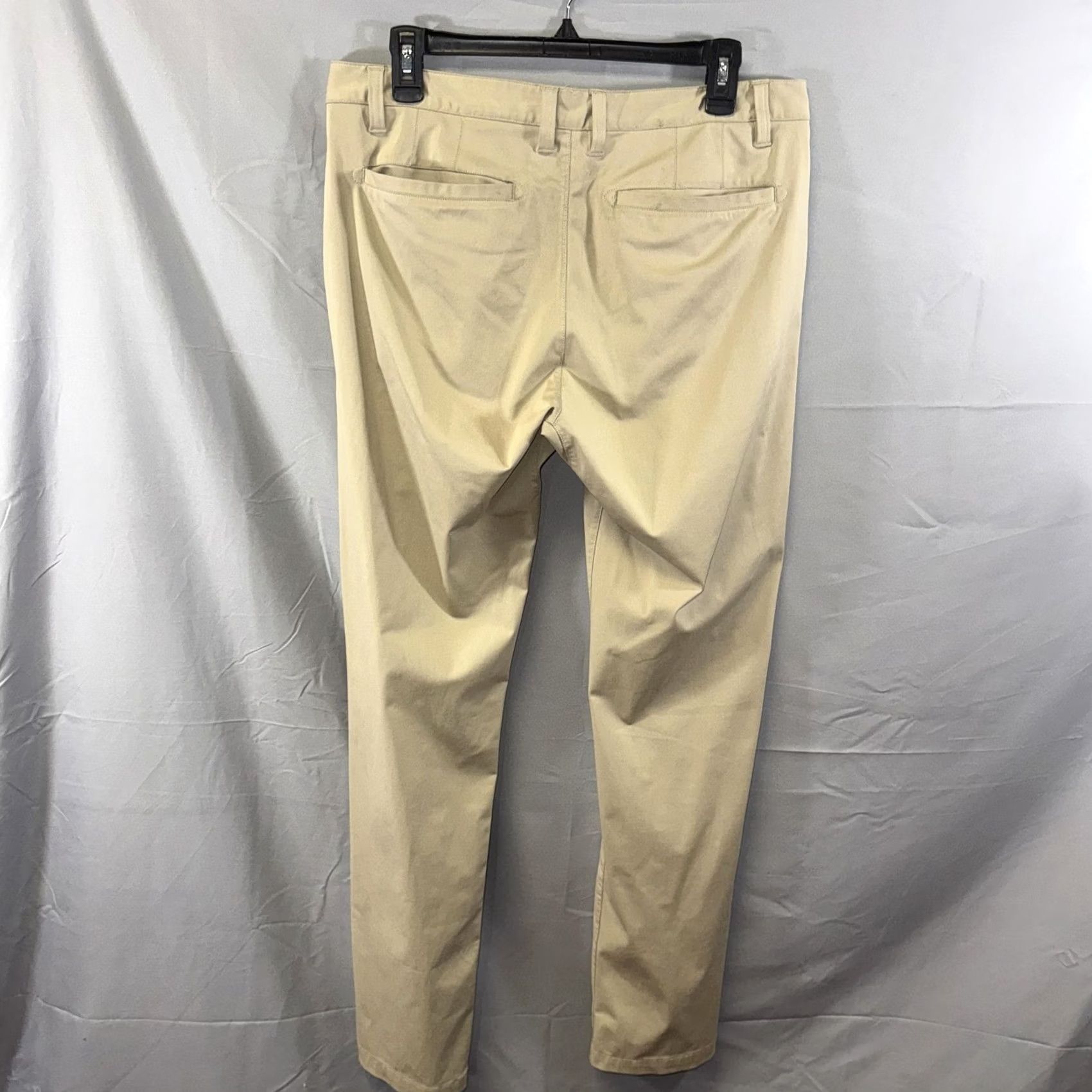 Rhone Rhone Pants Mens 32 Khaki Performance Chino Commuter Dress Work Travel Office Pants Back Pockets Zip Fly Tailored Mens Size US 32 / EU 48 - 2 Thumbnail