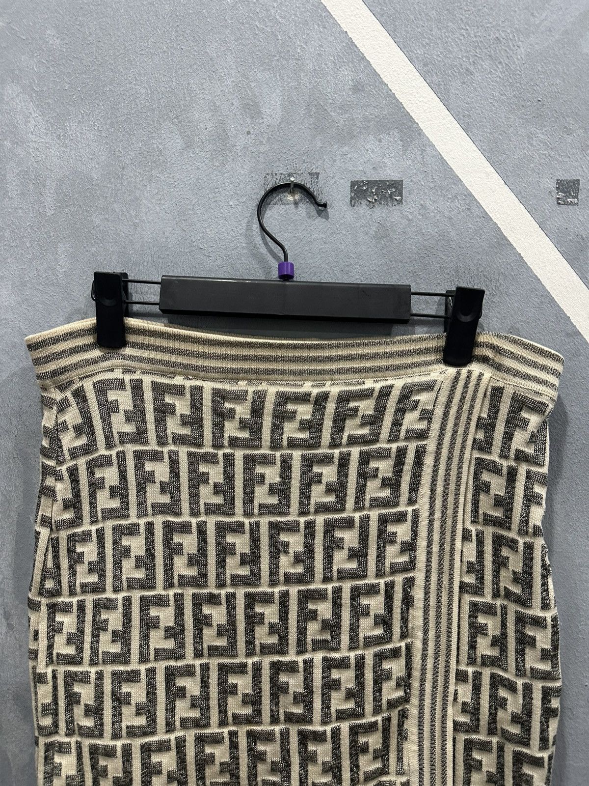 Fendi Vintage Fendi Monogram Mini Skirt Size 32" / US 10 / IT 46 - 2 Thumbnail