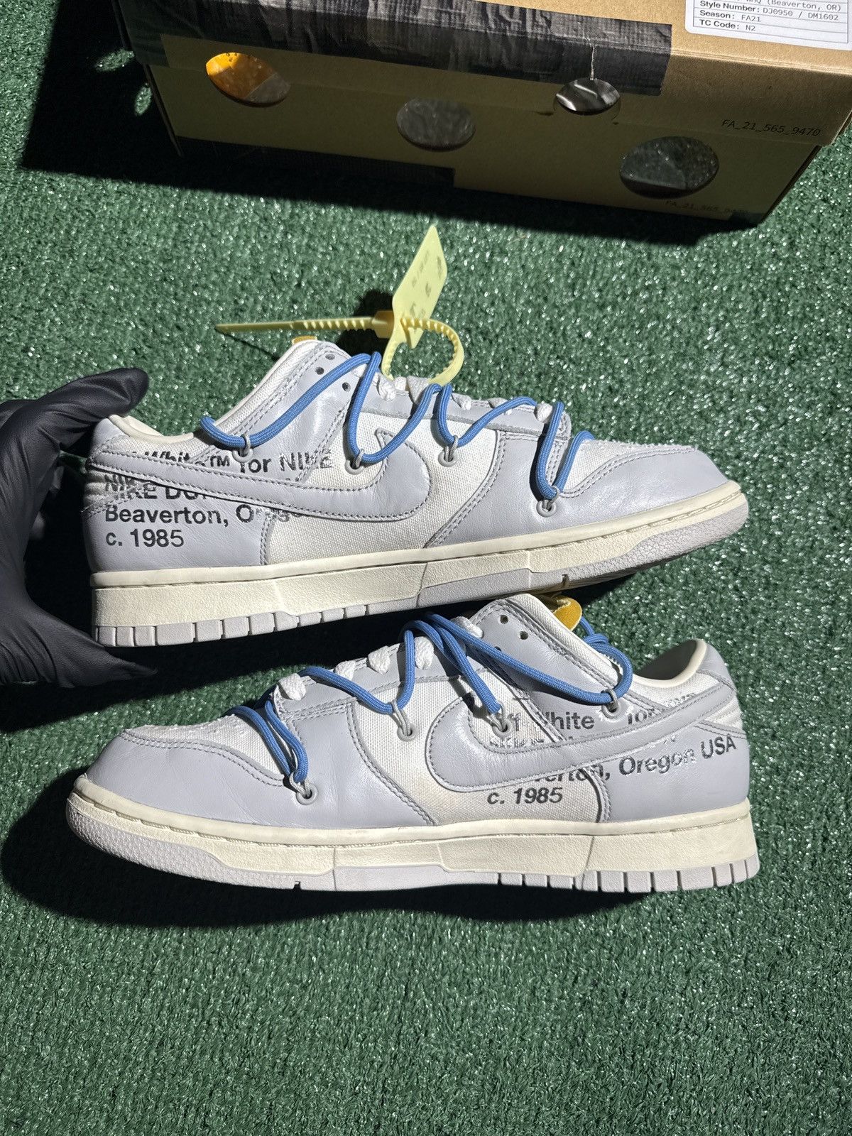 Nike × Off-White × Virgil Abloh Nike dunk low off white lot 05 size 9 Size US 9 / EU 42 - 4 Thumbnail
