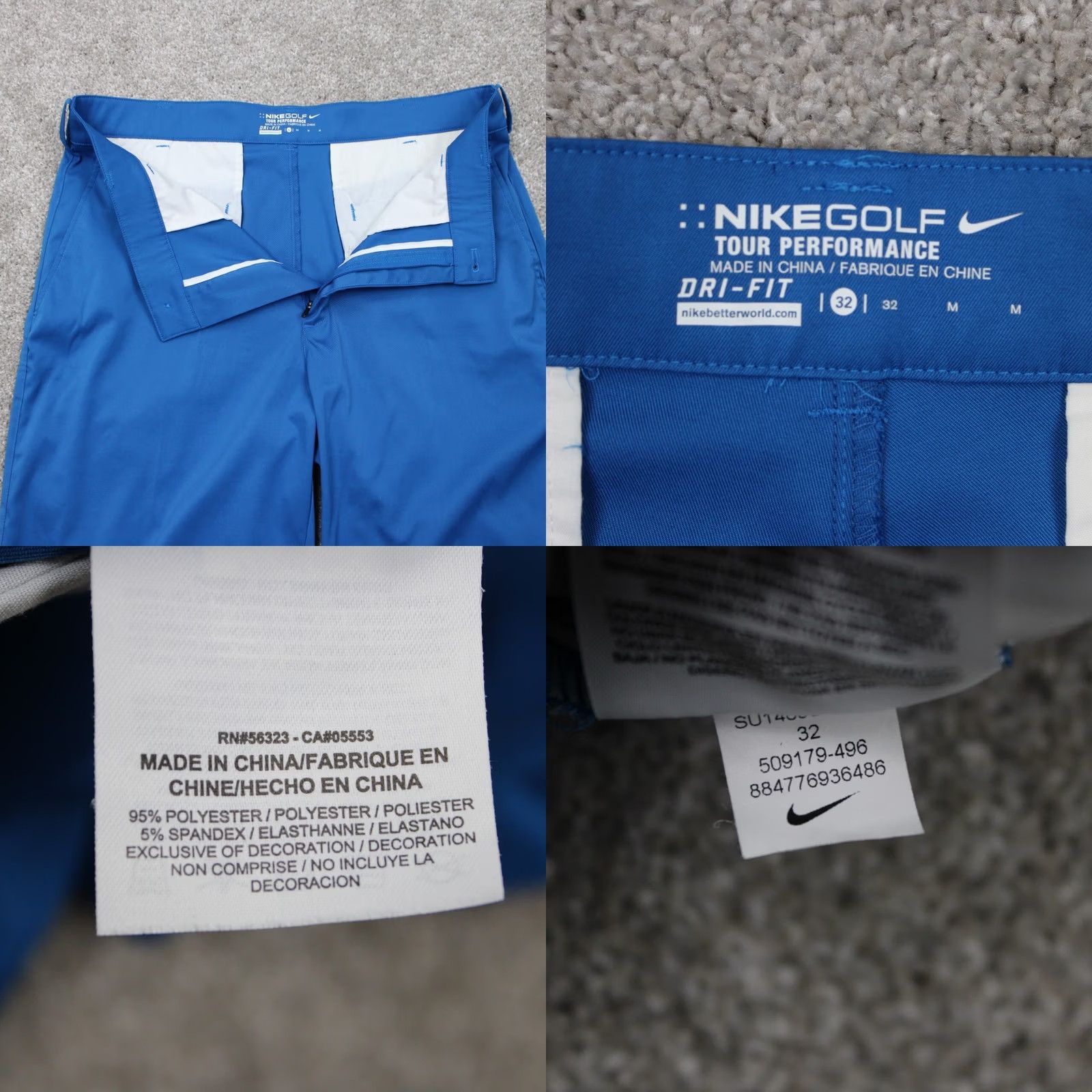 Nike Nike Flat Front Tech Shorts Mens 32 Blue Dri-Fit 11" Inseam Casual, Travel, Workwear/ Chino, Stretch Denim? Size US 32 / EU 48 - 8 Thumbnail