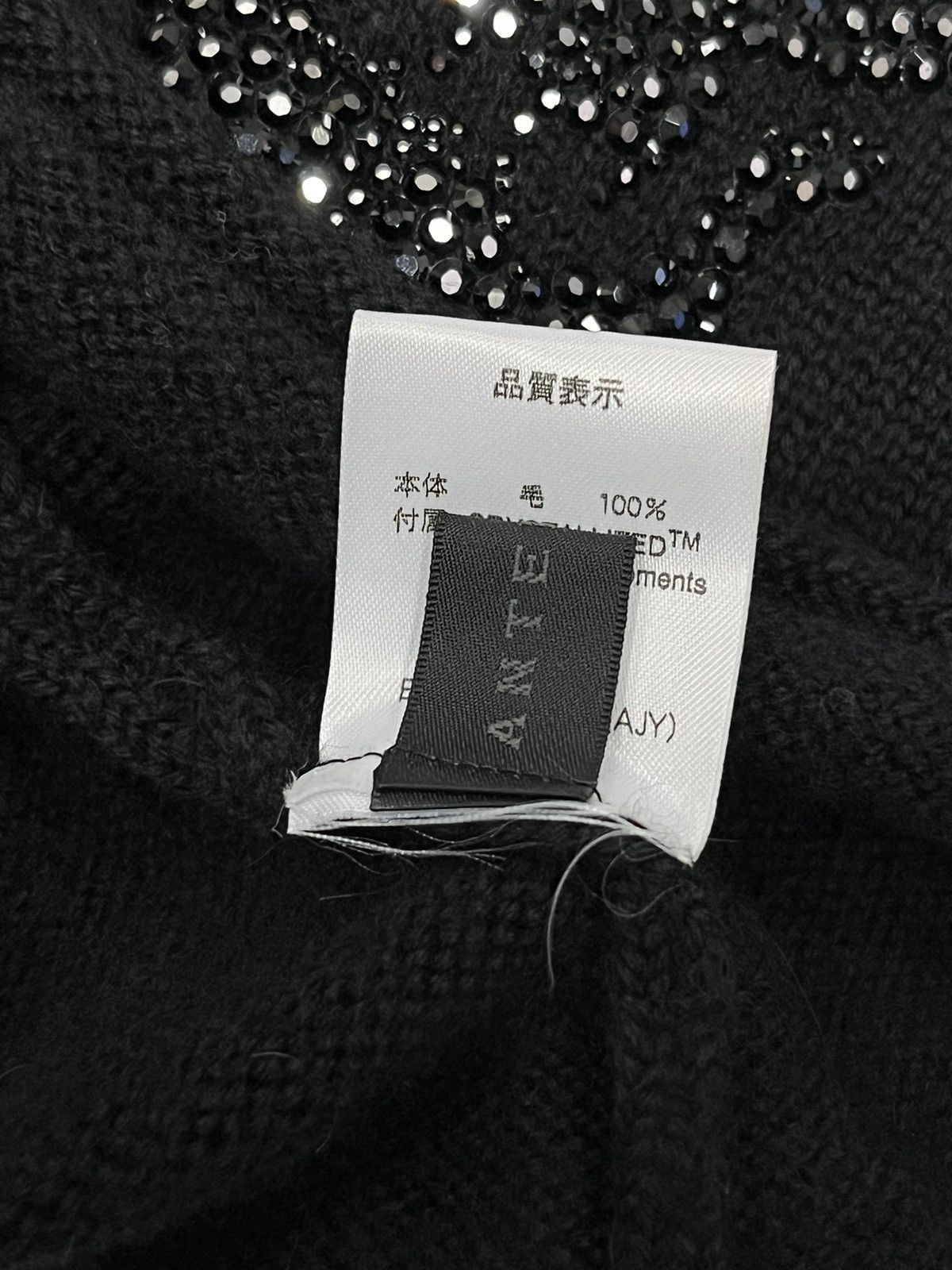 Swarovski DEVIL SATAN HORN Cristallized Swarovski Elements Wool Beanie Size ONE SIZE - 6 Thumbnail