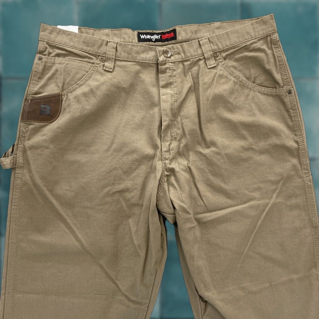 Wrangler Wrangler Riggs Workwear Carpenter Pants Mens 40x30 Brown Ripstop Straight Leg Size US 40 / EU 56 - 1 Thumbnail