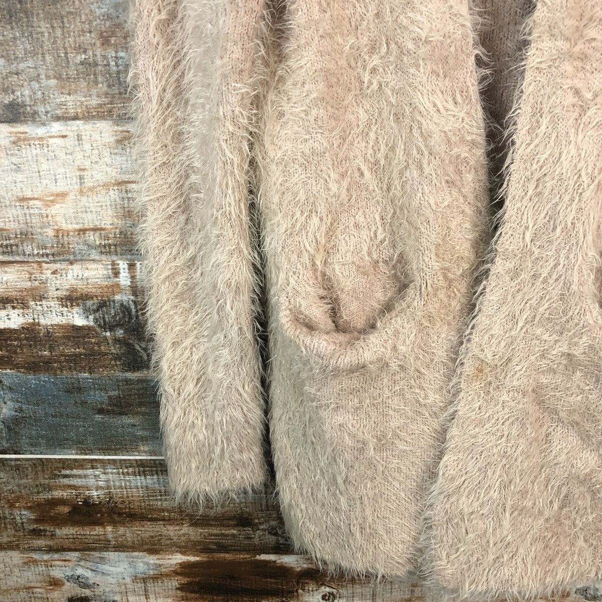 Vintage Actuel mohair shaggy fur Cardigan Knitwear #A1324 Size M / US 6-8 / IT 42-44 - 7 Thumbnail