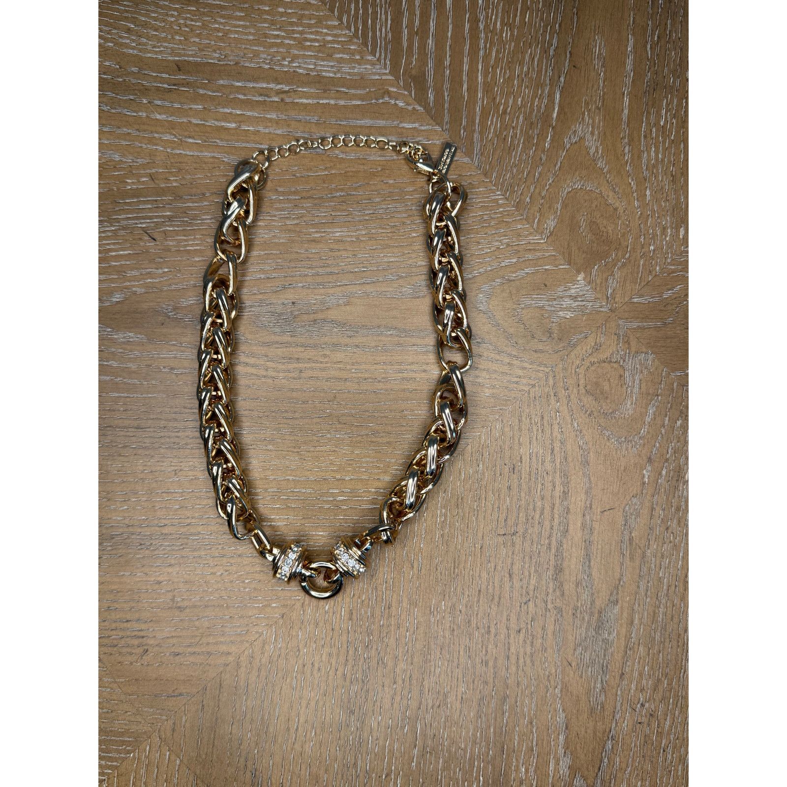 Other New I.N.C. Silver Tone Chunky Chain Necklace Crystal Accent Size ONE SIZE - 2 Thumbnail