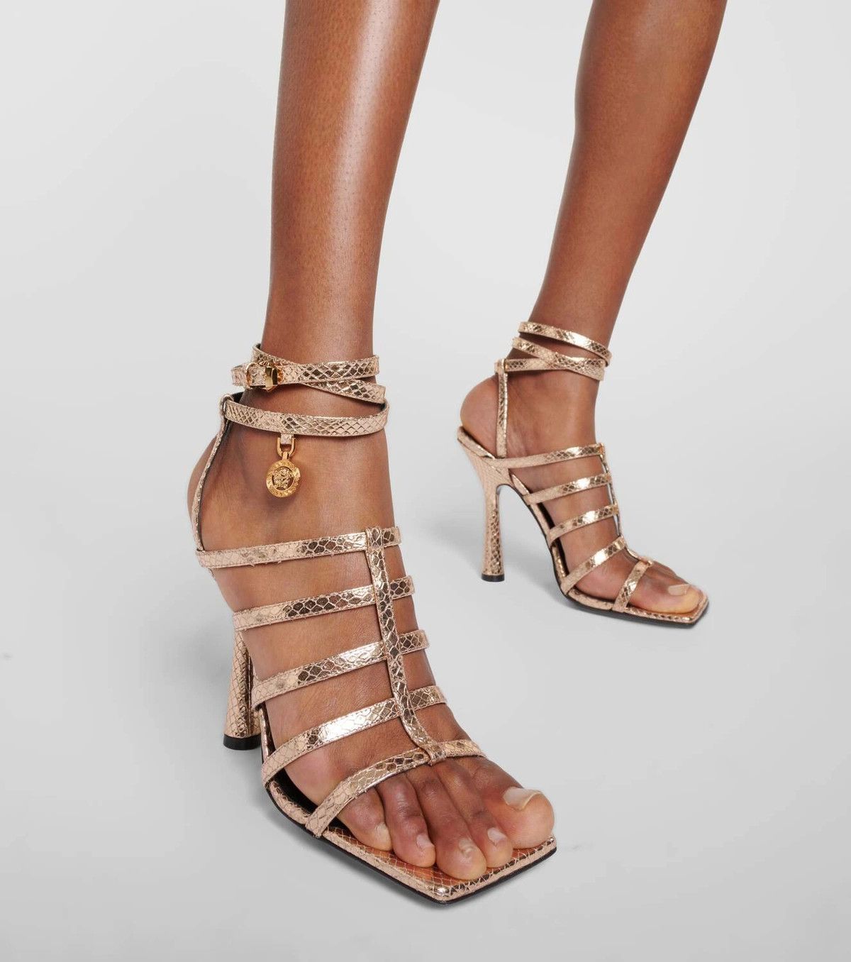 Versace o1y0226 Ankle Strap Sandals in Gold Size US 10 / IT 40 - 4 Thumbnail