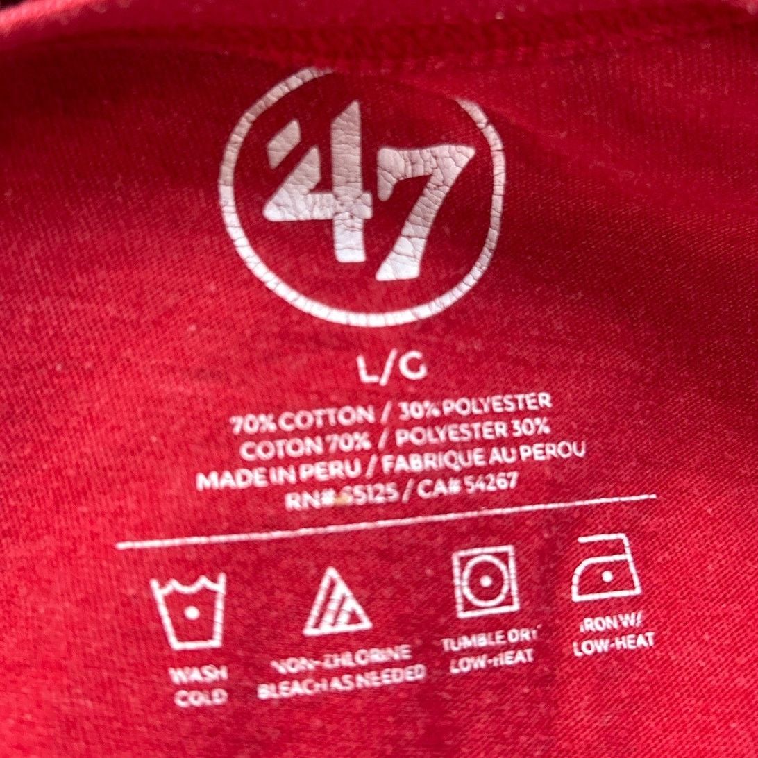 47 Brand STL Cardinals Mens Large Red Polycotton Short Sleeve Shirt Size US L / EU 52-54 / 3 - 4 Thumbnail