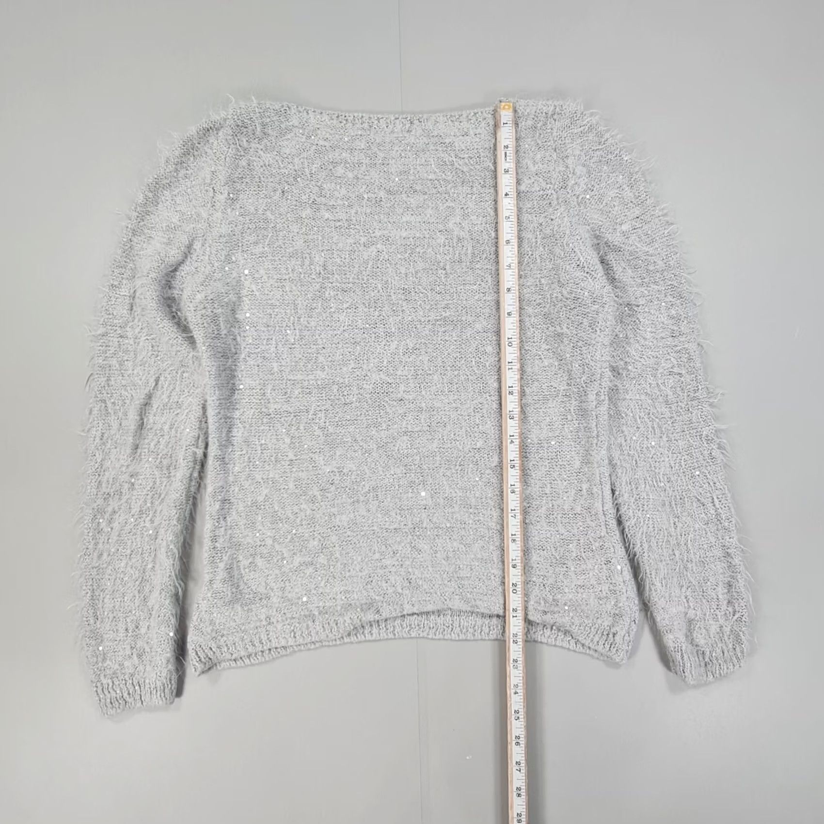 Guess GUESS Womens Jumper Grey Large Sequined Sparkle Knitted Pullover Size L / US 10 / IT 46 - 6 Thumbnail