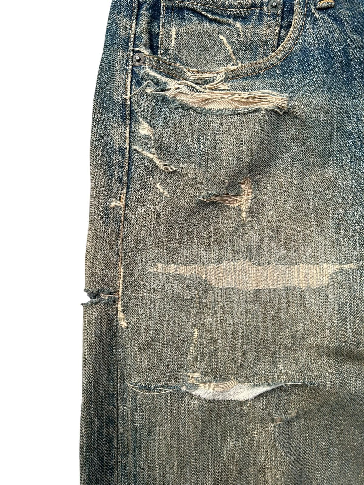 Kapital Thrashed Vintage Sugar Cane Selvedge Denim Jeans Grunge Size US 34 / EU 50 - 5 Thumbnail