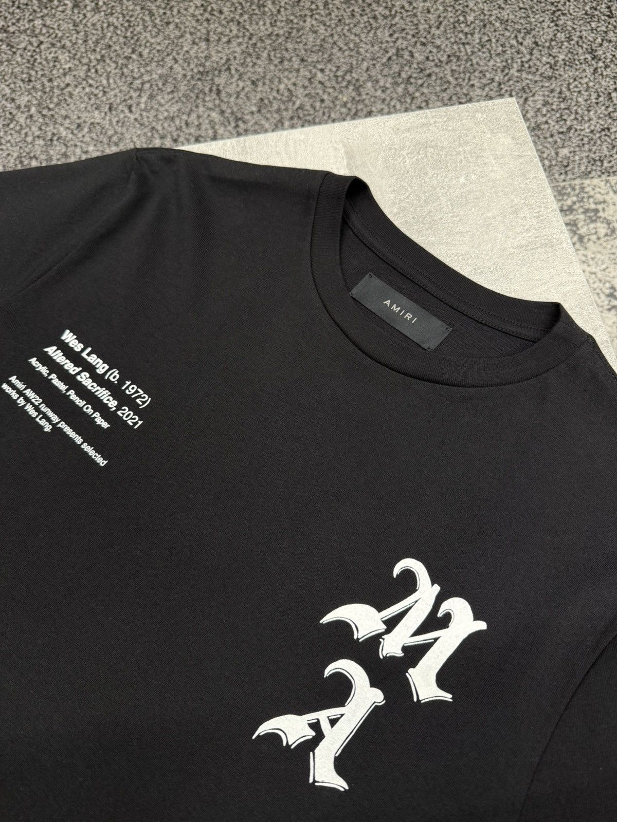 Amiri × Wes Lang Checked Skull Tee Black. BNWT. RRP £590 Size US M / EU 48-50 / 2 - 3 Thumbnail