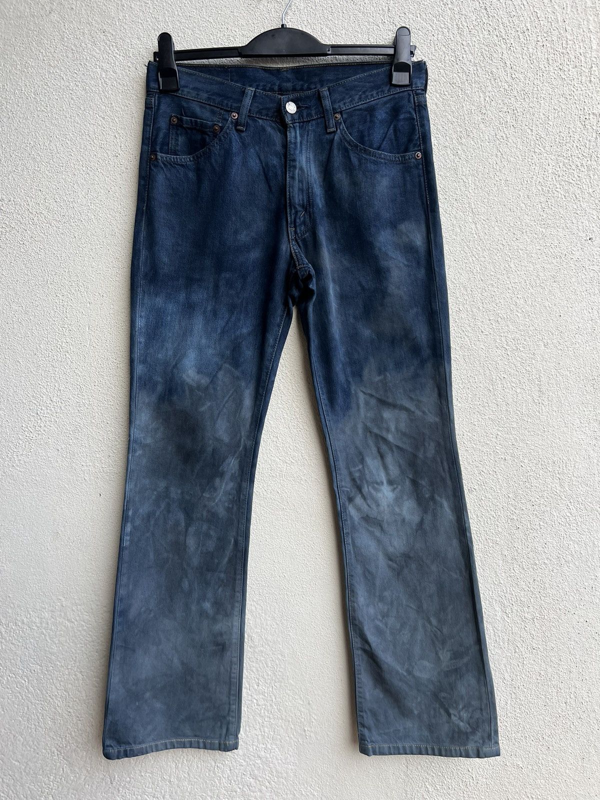 Levi's Vintage 2007 Levi’s 517 Bleached Waxed Denim Bootcut Jeans Size US 30 / EU 46 - 6 Thumbnail