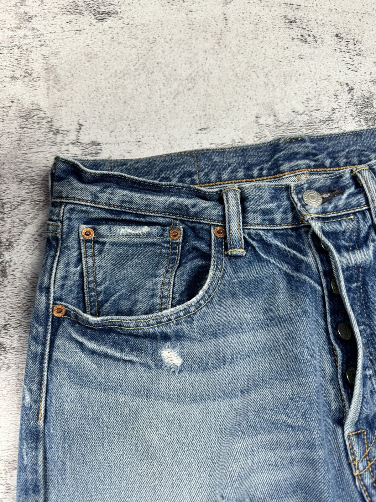 Levi's Vintage Levis 501 Distressed Y2K Avant Garde Pants Jeans Size US 30 / EU 46 - 8 Thumbnail