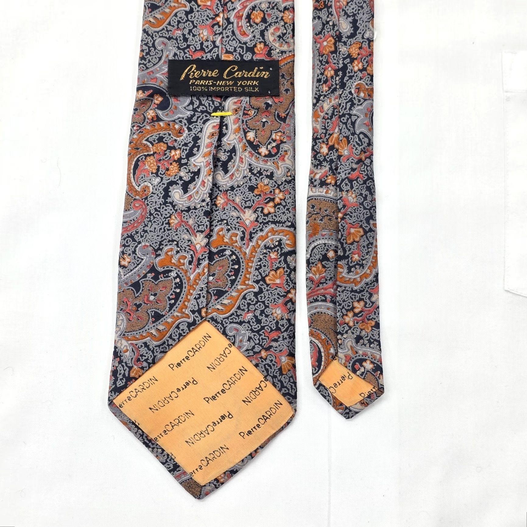 Pierre Cardin VINTAGE Pierre Cardin Necktie Mens Brown Silk 1970s Paisley Designer Stylish Tie Size ONE SIZE - 4 Thumbnail