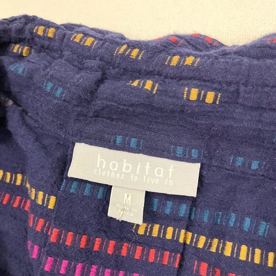 Habitat Habitat Clothes To Live Blouse Womens M Purple Artsy Wire Collar Button Front Size M / US 6-8 / IT 42-44 - 2 Thumbnail