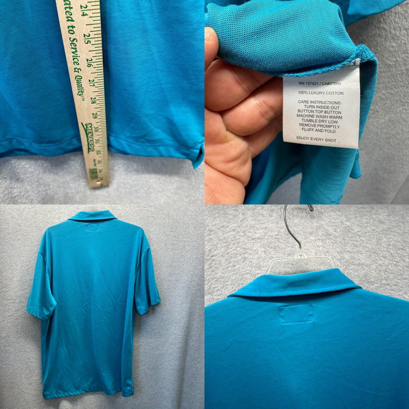 Vintage Linksoul Polo Shirt Adult XL Blue Mens Golf Luxury Cotton Soft Polo Shirt XL Blue Mens Golf Luxury Cotton Soft Size US XL / EU 56 / 4 - 9 Thumbnail