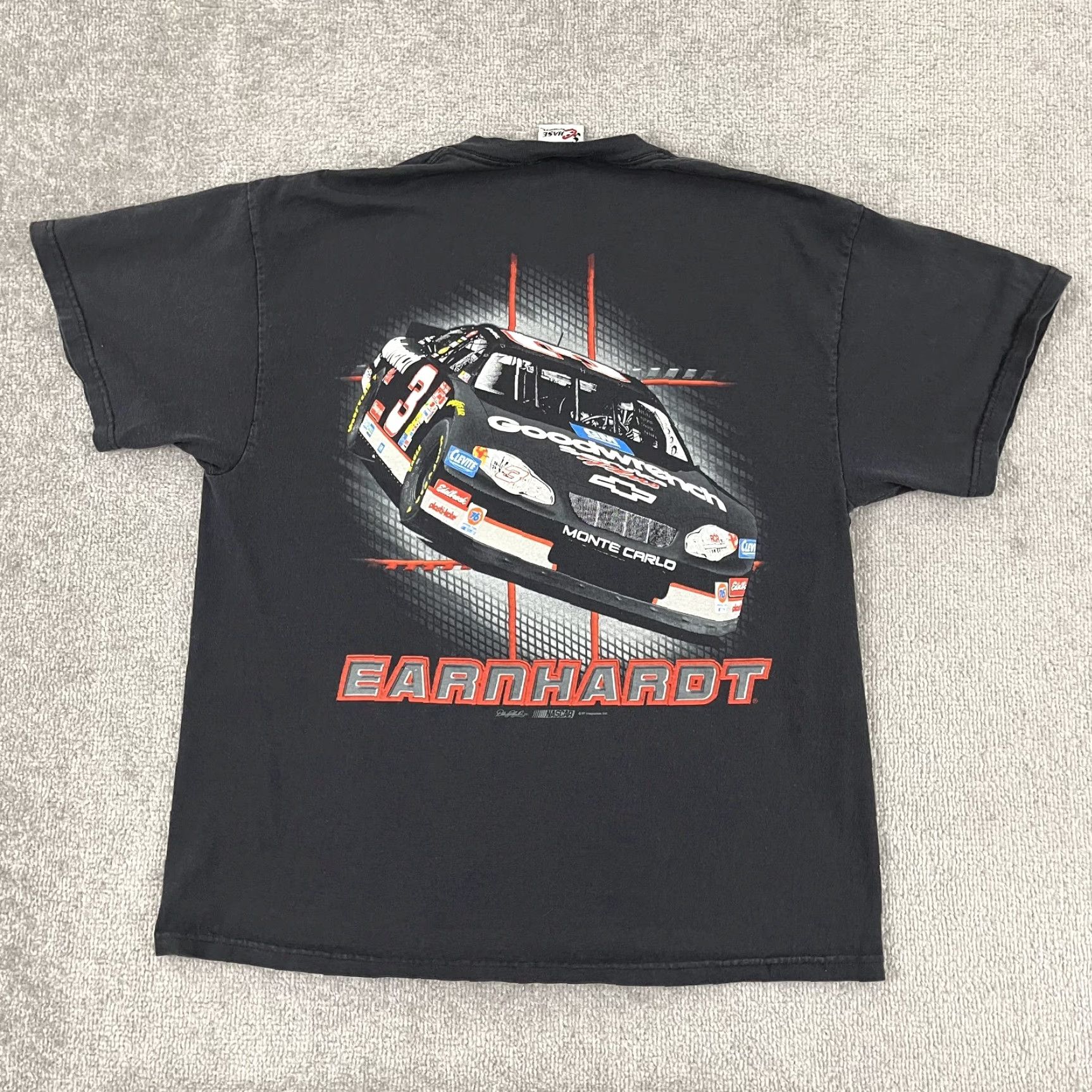 Chase Authentics Dale Earnhardt Shirt Adult Mens Large Faded Black Graphic Nascar Tee Goodwrench Size US L / EU 52-54 / 3 - 2 Thumbnail