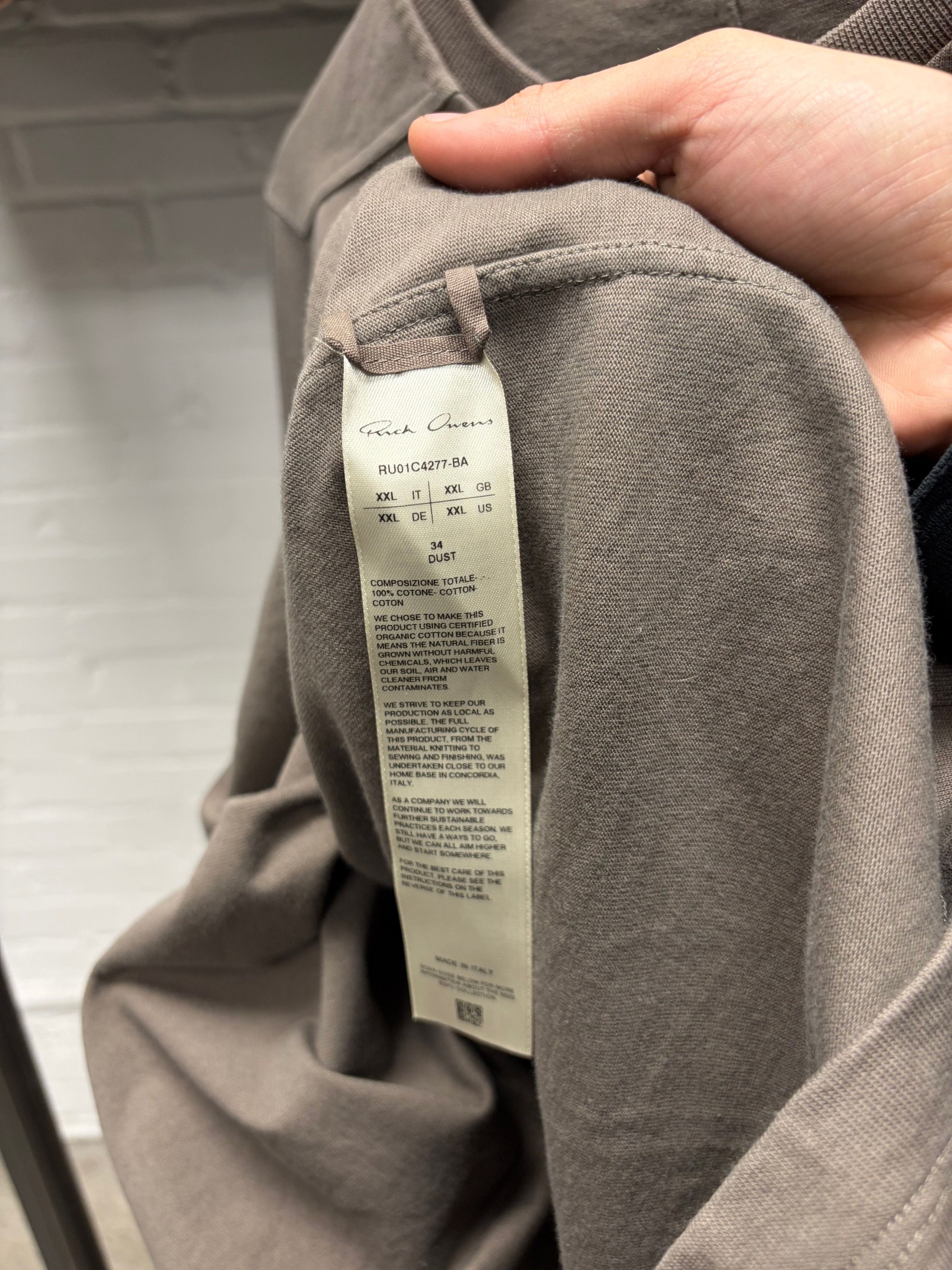 Rick Owens SS2023 Rick Owens ‘Edfu’ Dust Brown Sweatshirt Size US XXL / EU 58 / 5 - 5 Thumbnail