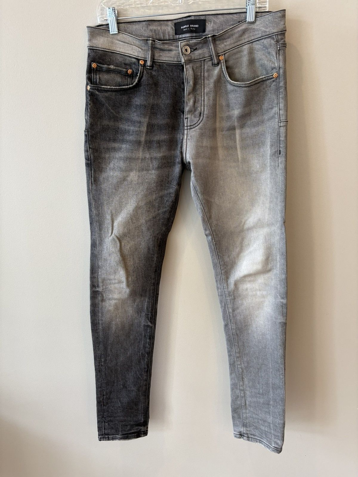 Purple × Purple Brand Purple Brand Limited Edition Two Tone Black Jeans Size US 32 / EU 48 - 2 Thumbnail
