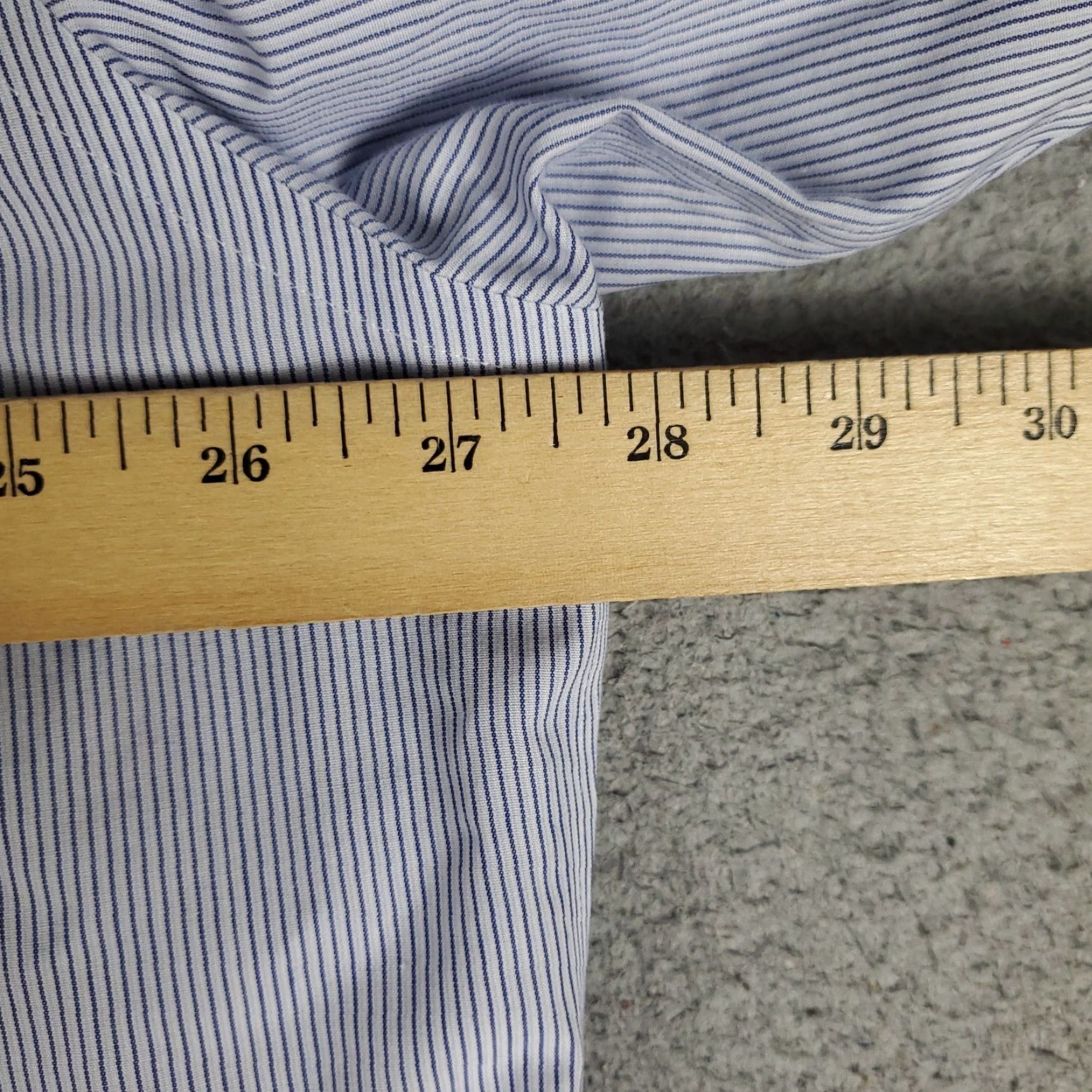 Brooks Brothers VINTAGE Brooks Brothers Dress Shirt Mens Size 18 Blue Striped Business Casual Classic Modern Size 48R - 7 Thumbnail
