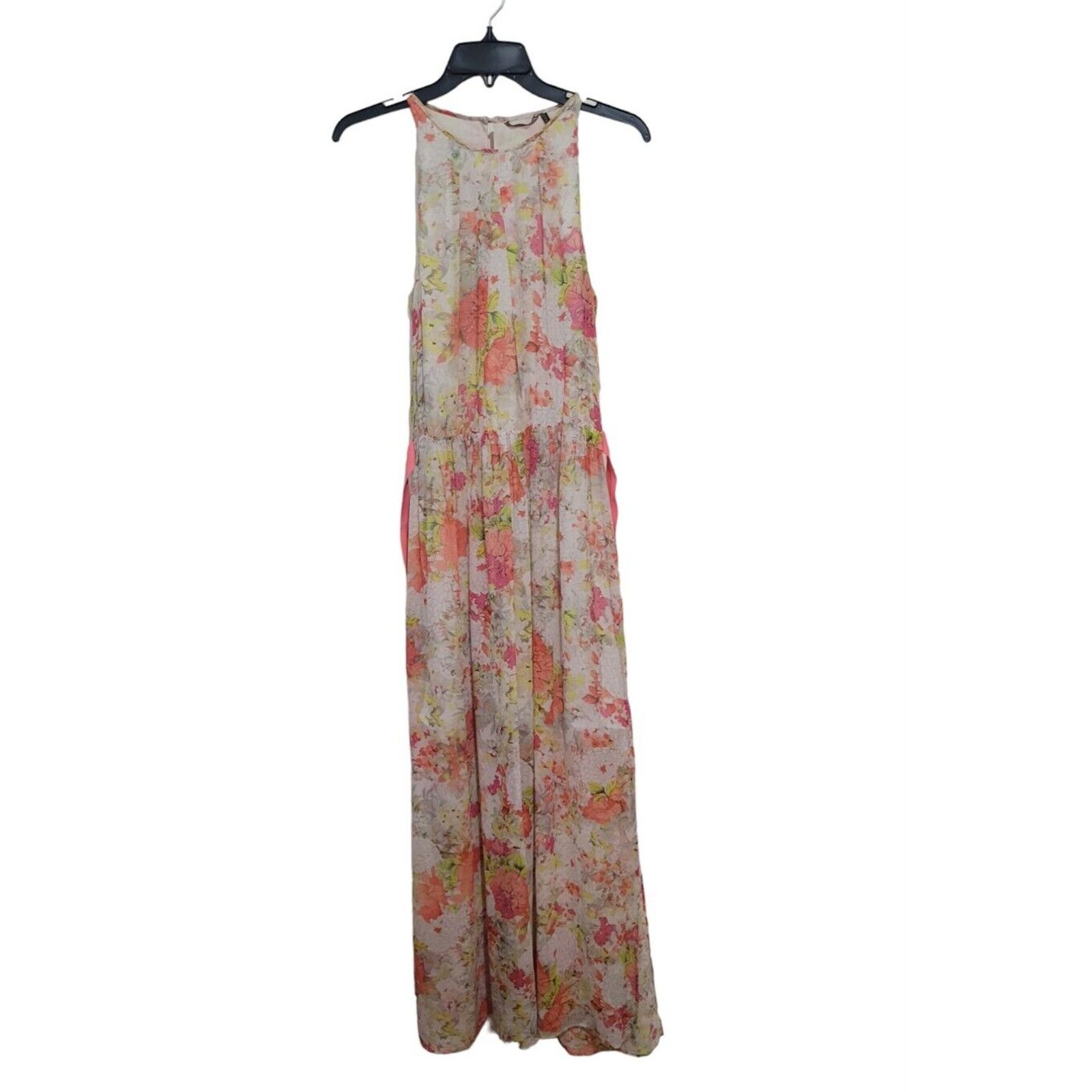 Massimo Dutti MASSIMO DUTTI Silk Halter Maxi Women Dress Size US 10 / EU42 Size M / US 6-8 / IT 42-44 - 3 Thumbnail