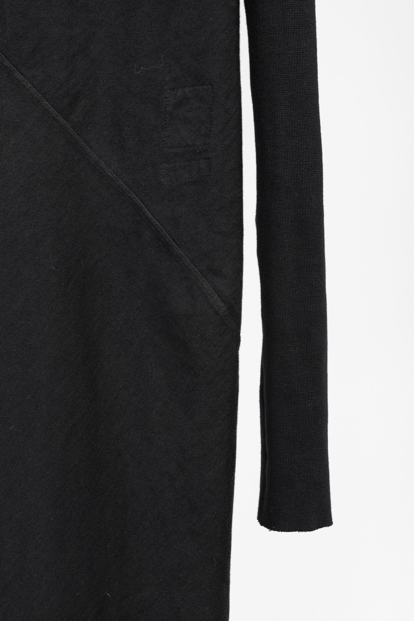 Rick Owens Drkshdw Rick Owens DRKSHDW AW/14 Black Cotton Long-Sleeve Midi Dress Size M / US 6-8 / IT 42-44 - 5 Thumbnail